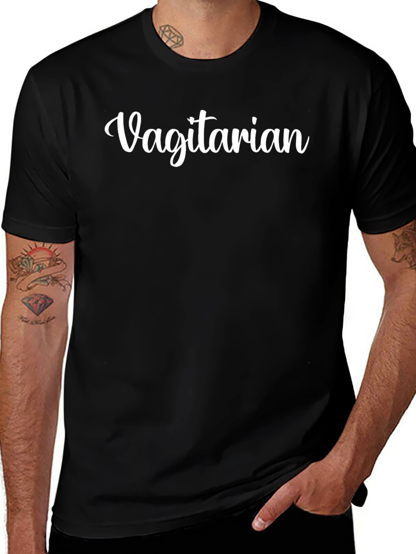 Vagitarian Black T-Shirt