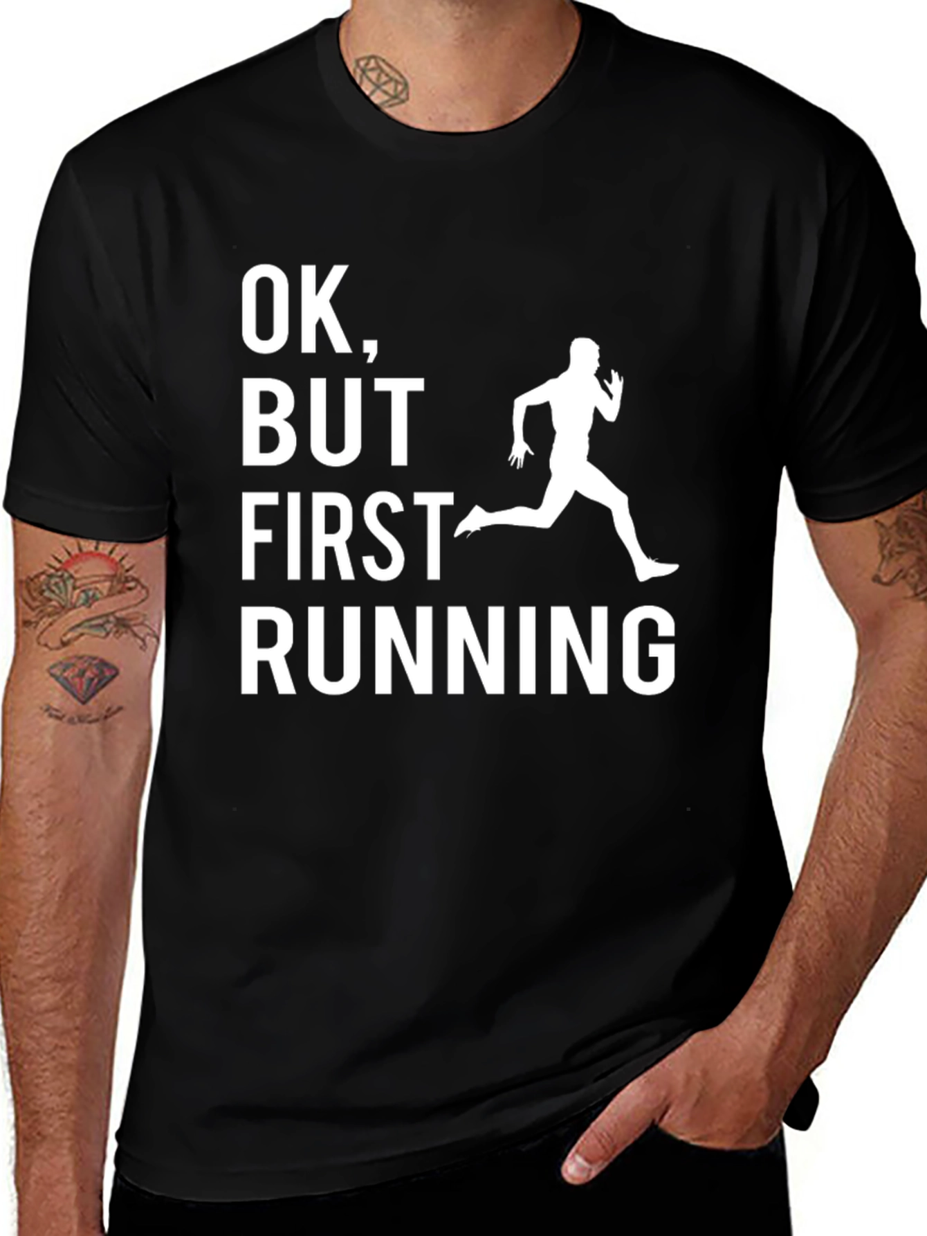Funny Running T-Shirt - OK But First Running