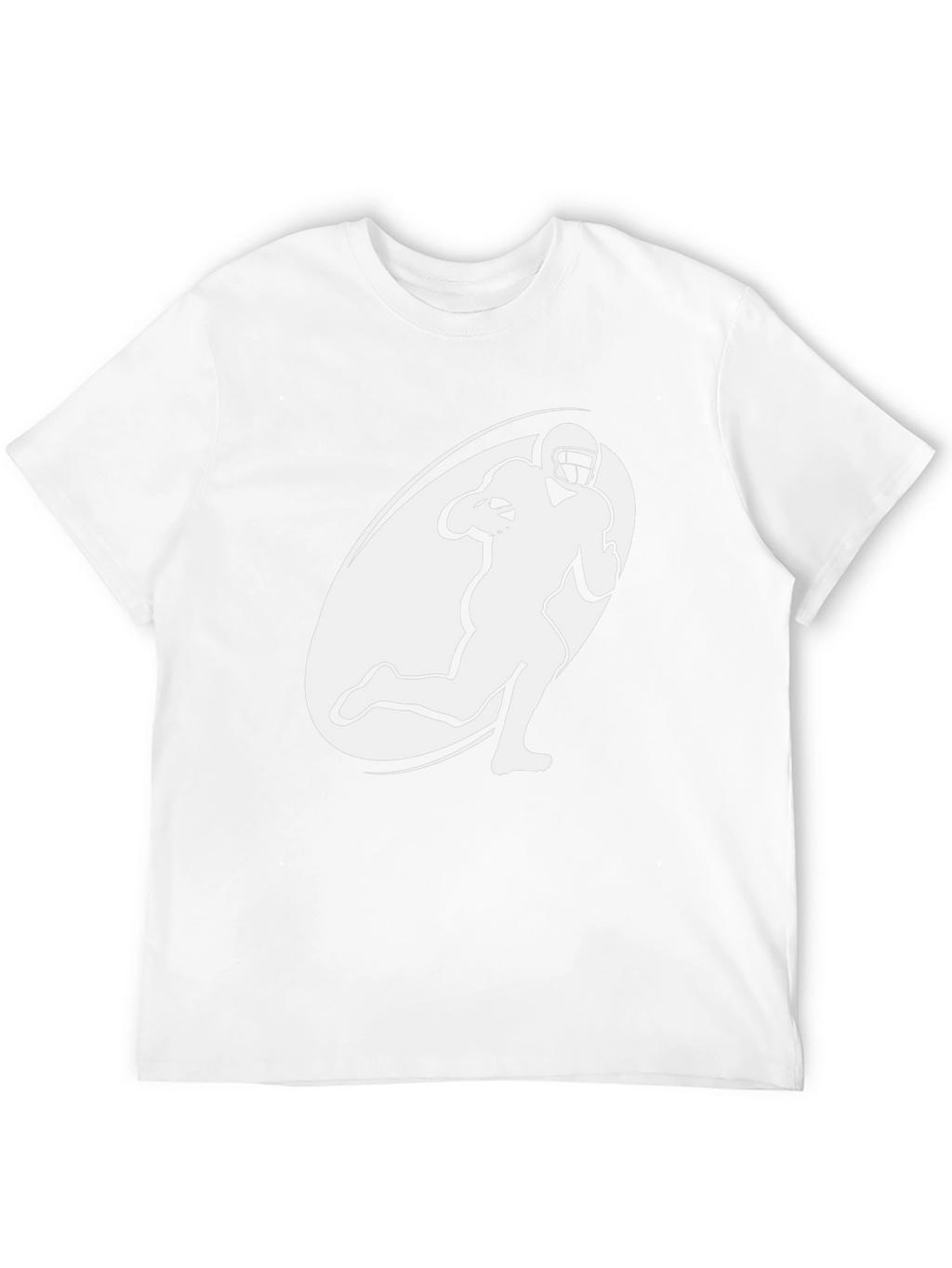 Football Player Graphic T-Shirt - Black