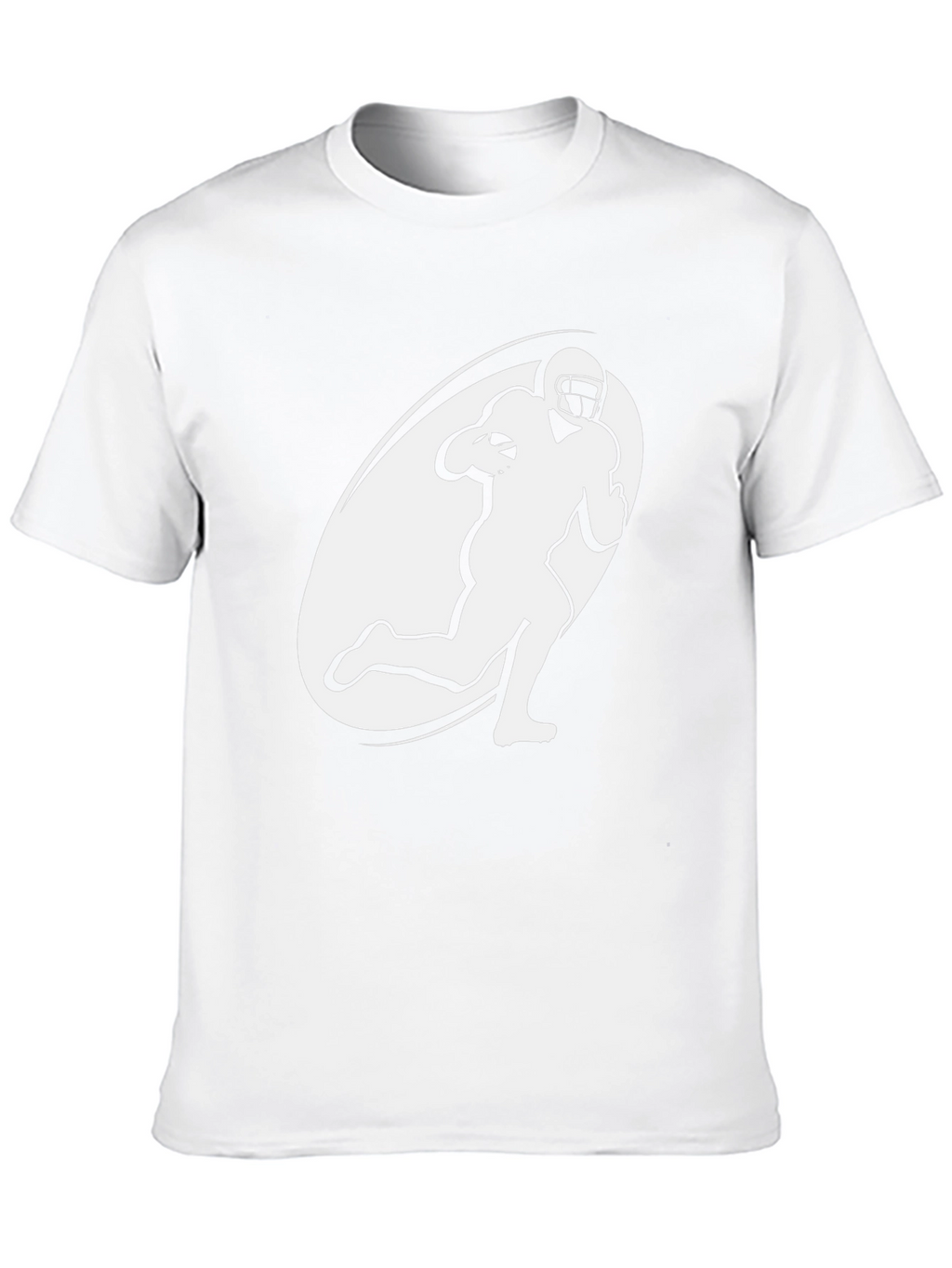 Football Player Graphic T-Shirt - Black