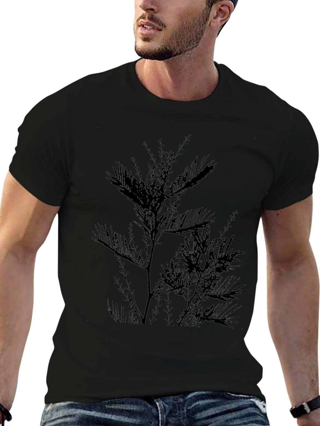 Black Tree Silhouette Graphic Tee