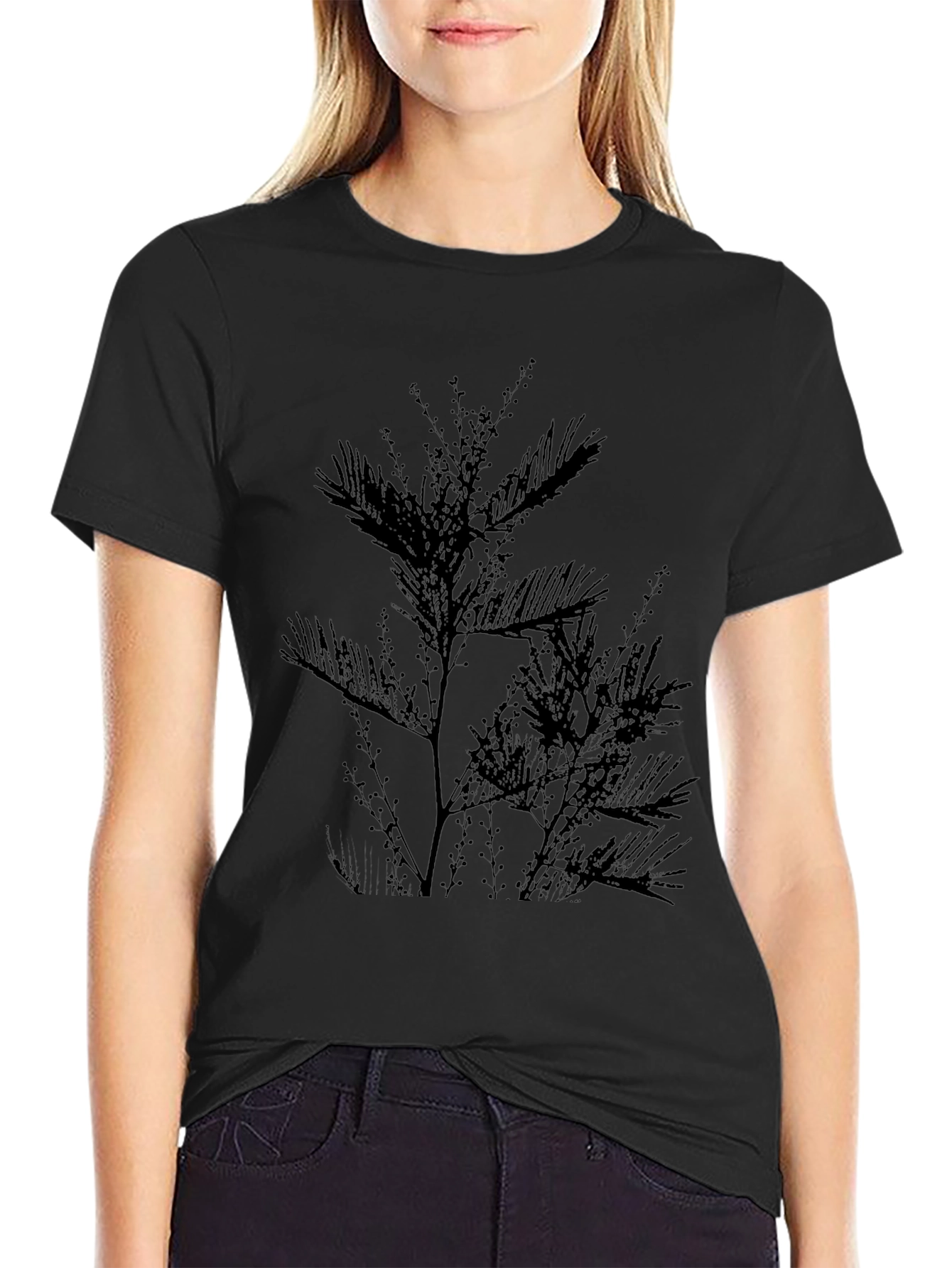 Black Tree Silhouette Graphic Tee