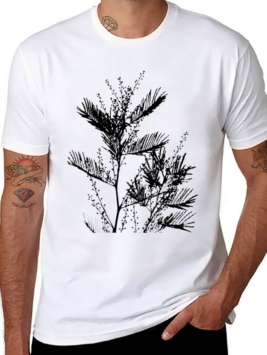 Black Tree Silhouette Graphic Tee