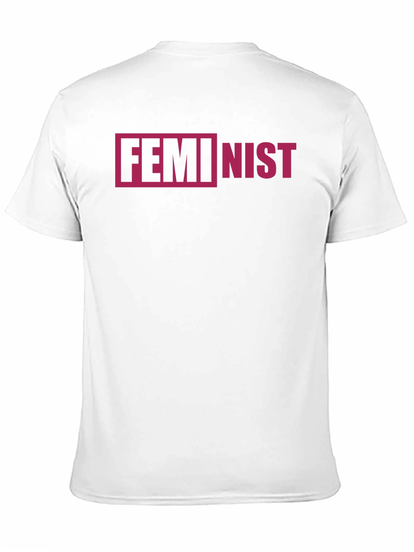 Feminist Graphic Tee - Black Crew Neck Cotton Blend Shirt