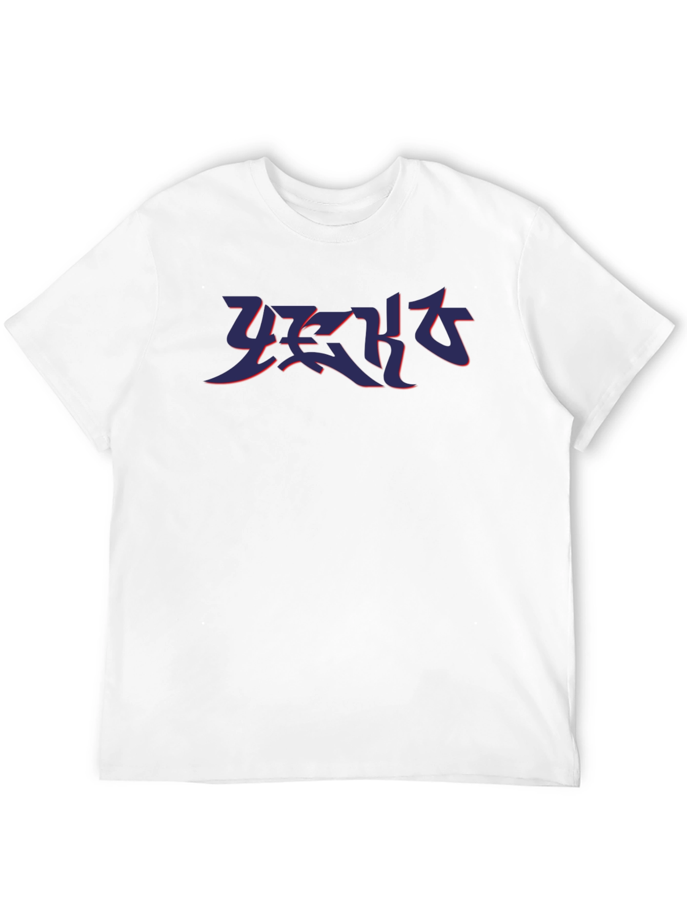 Black T-Shirt with Abstract Graphic Print
