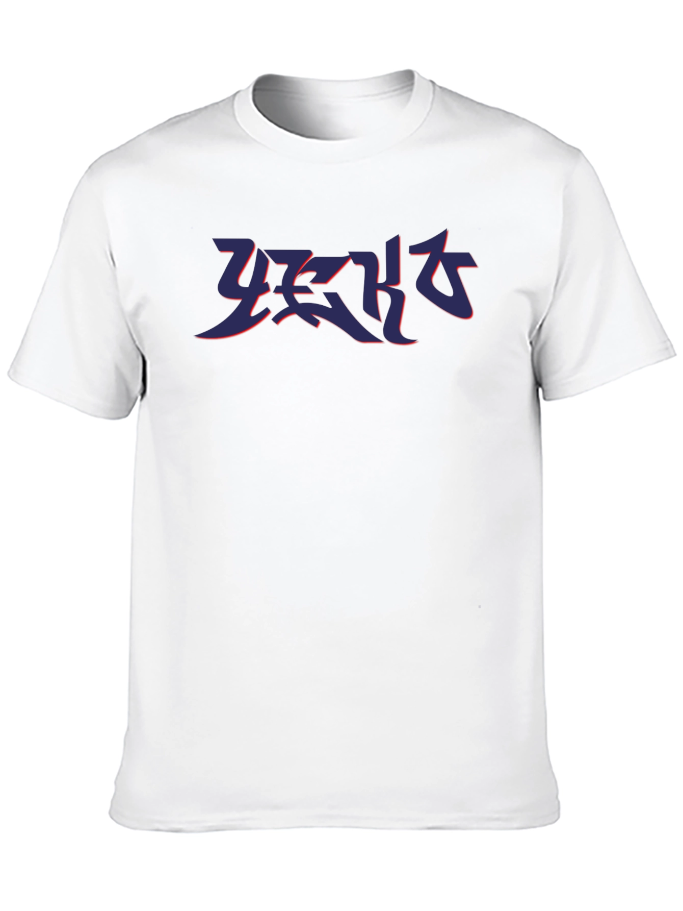 Black T-Shirt with Abstract Graphic Print