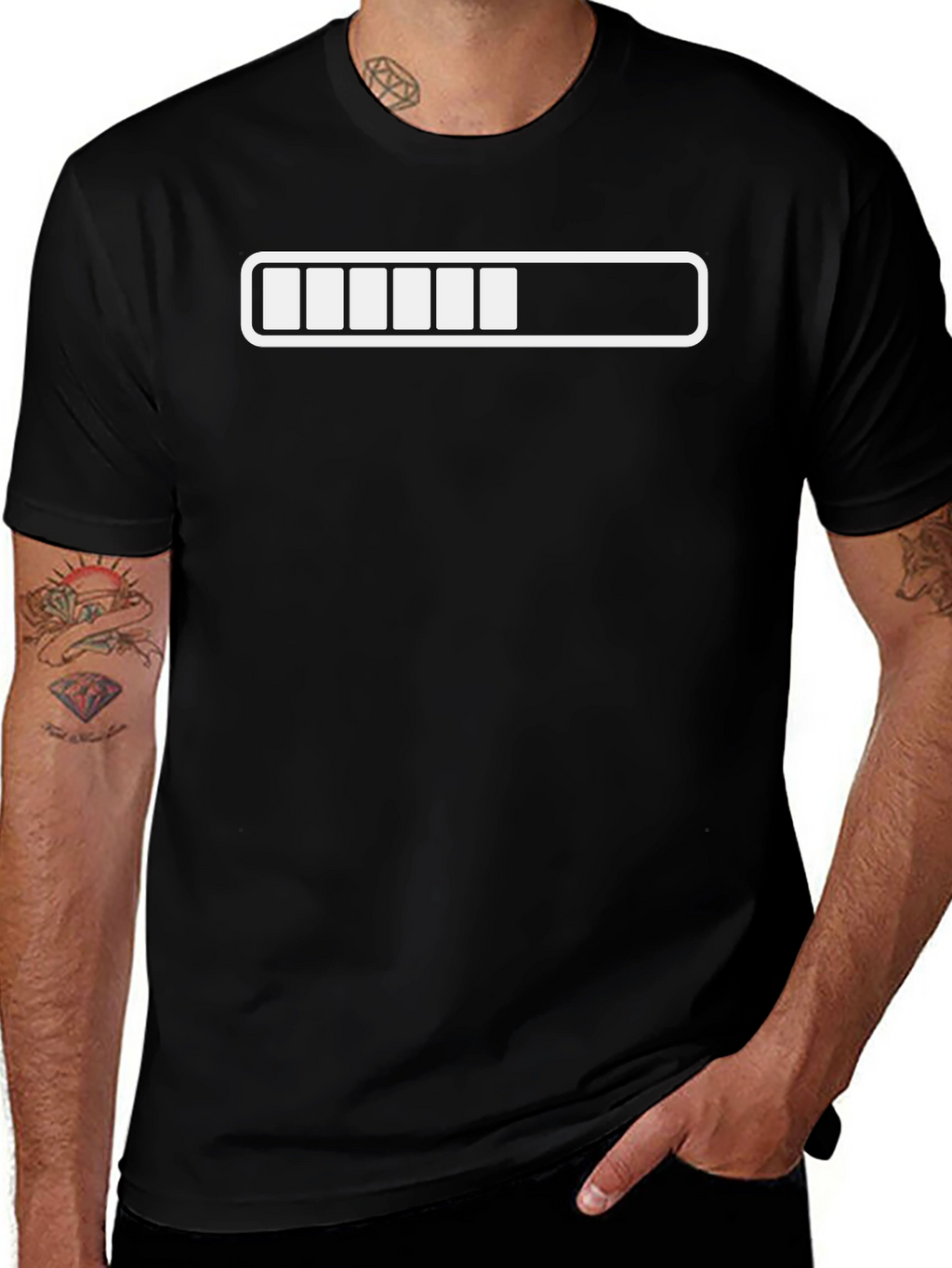 Loading Bar Graphic T-Shirt - Funny Progress Tee