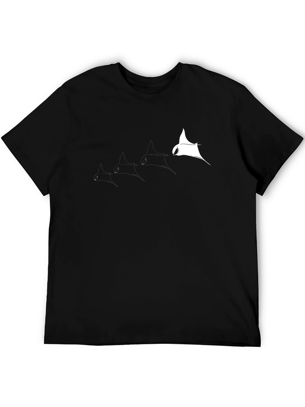 Manta Ray Graphic Tee - Cool Black T-Shirt