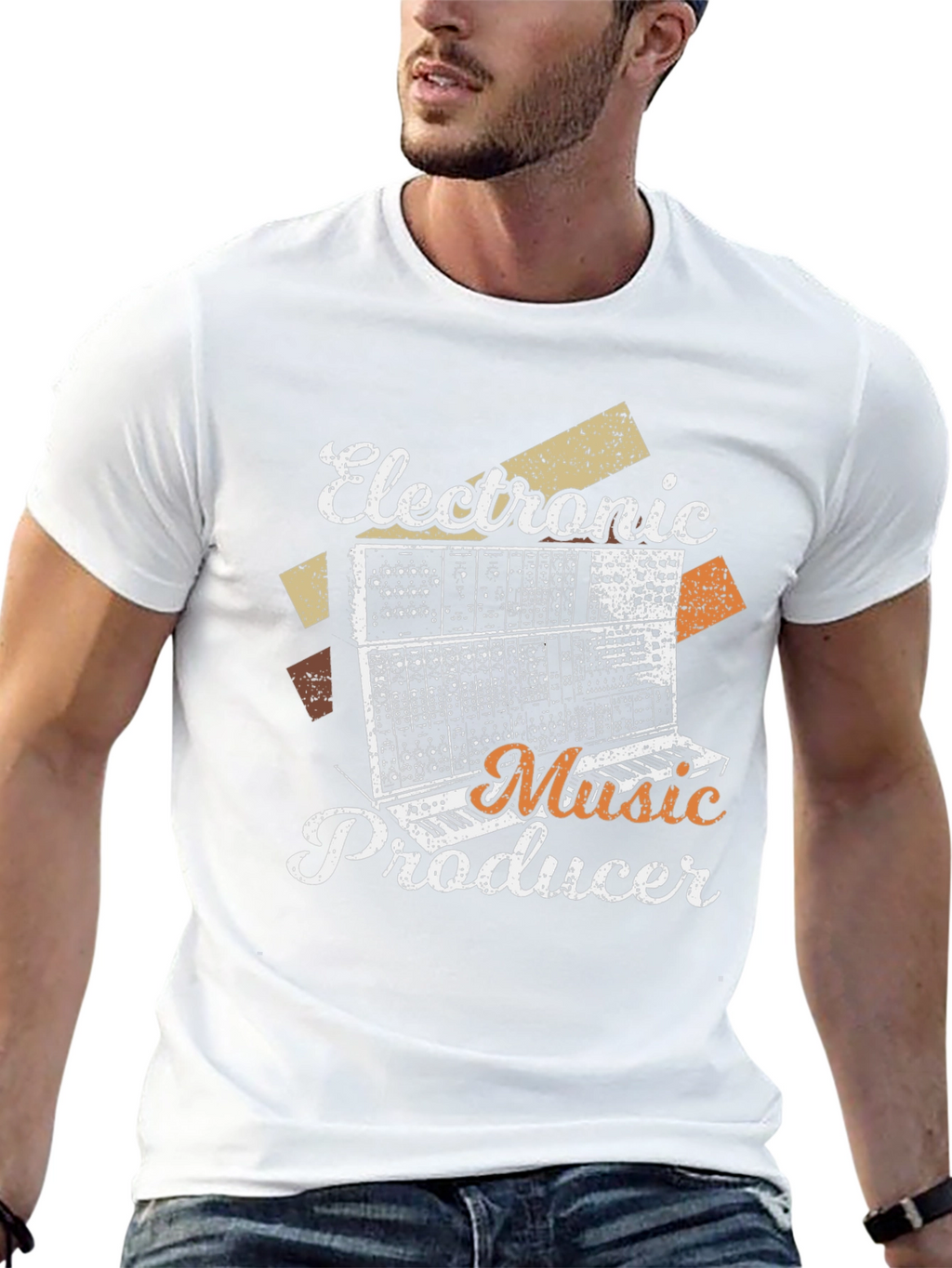 Electronic Music Producer T-Shirt Retro Synth Tee