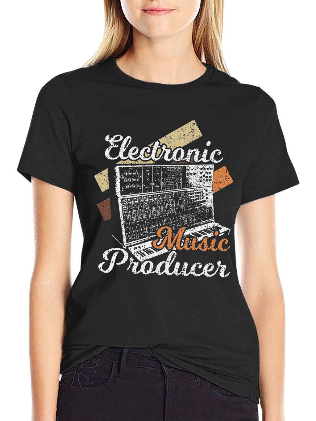Electronic Music Producer T-Shirt Retro Synth Tee