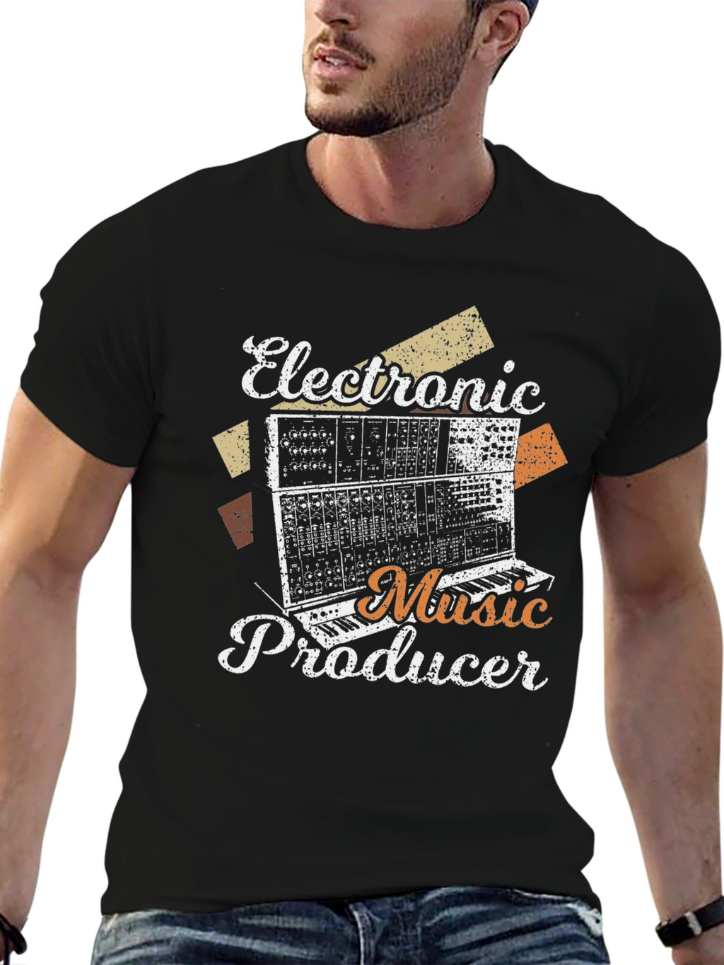 Electronic Music Producer T-Shirt Retro Synth Tee