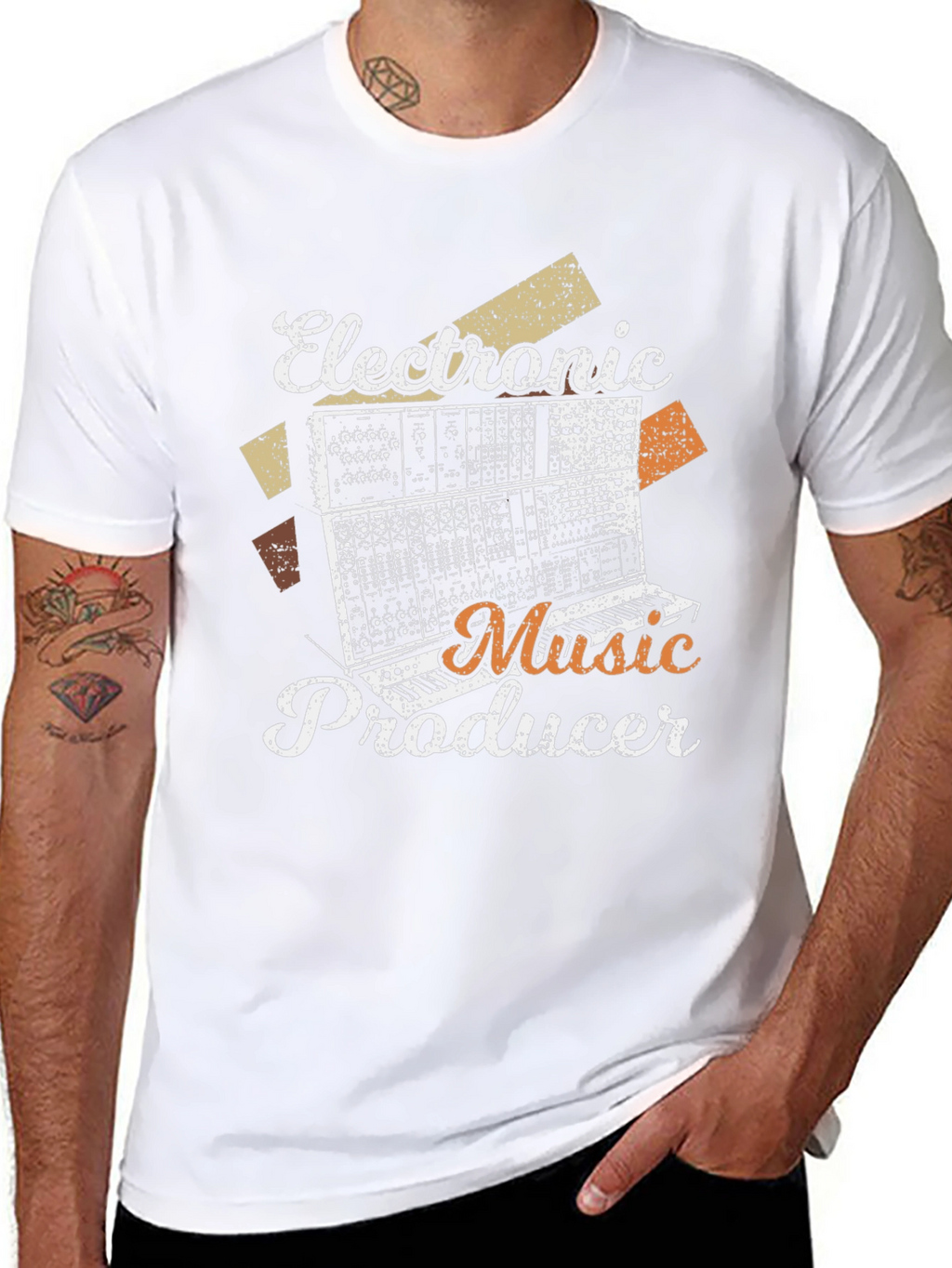 Electronic Music Producer T-Shirt Retro Synth Tee