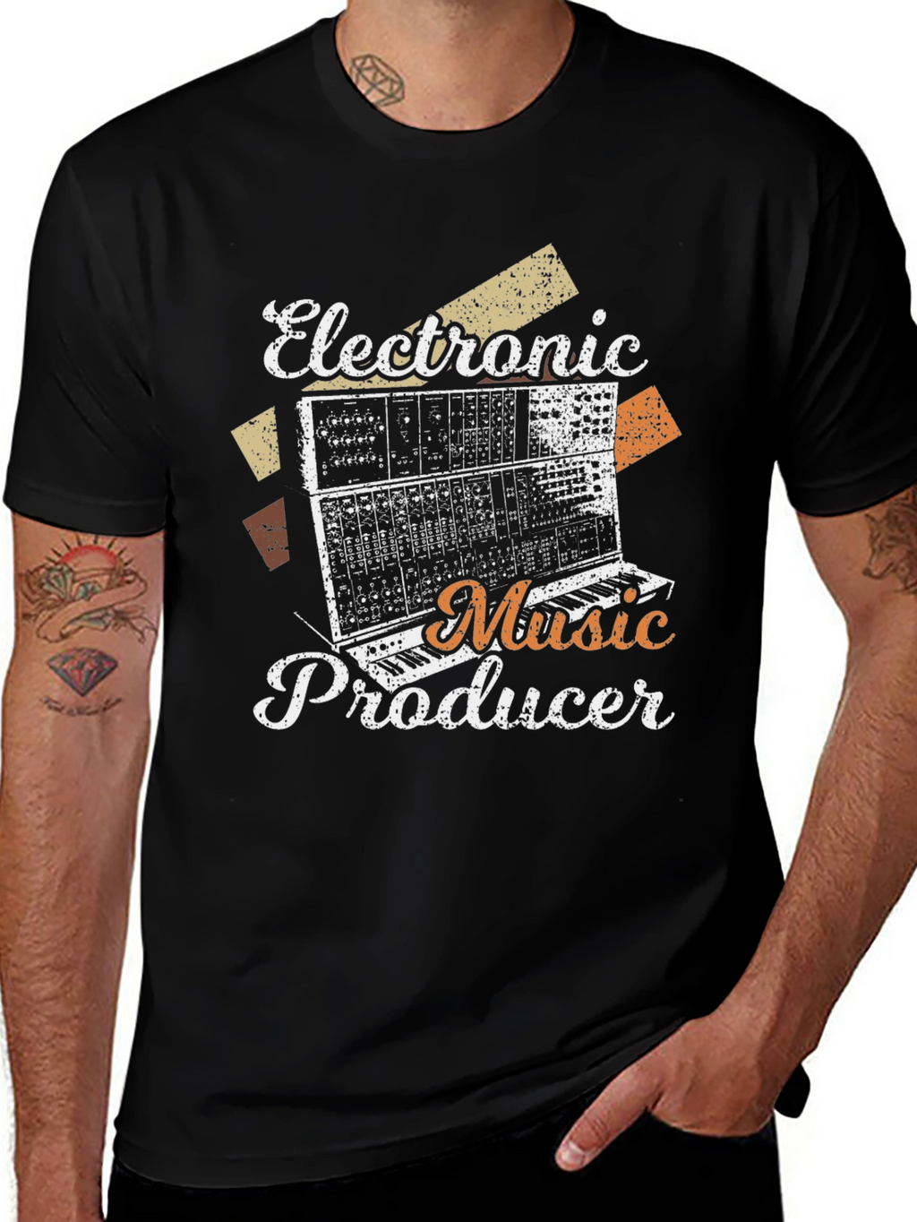 Electronic Music Producer T-Shirt Retro Synth Tee