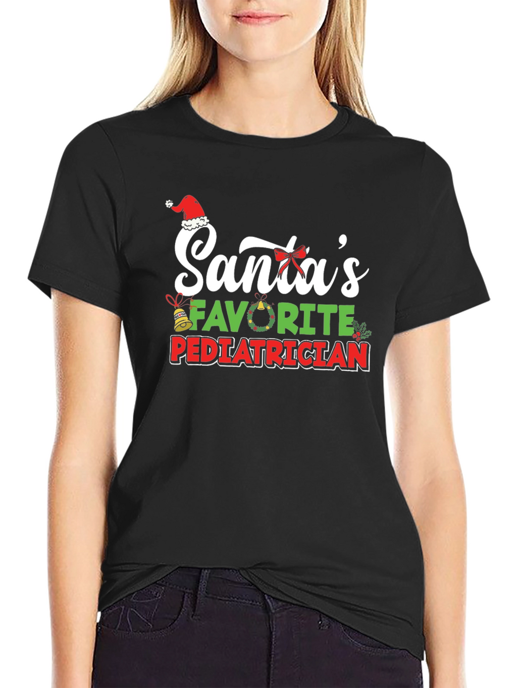 Santas Favorite Pediatrician Christmas T-Shirt