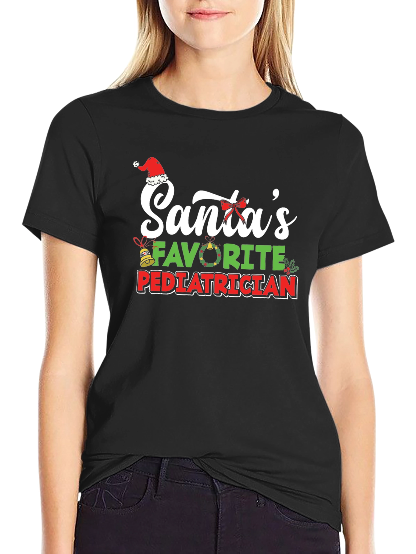 Santas Favorite Pediatrician Christmas T-Shirt