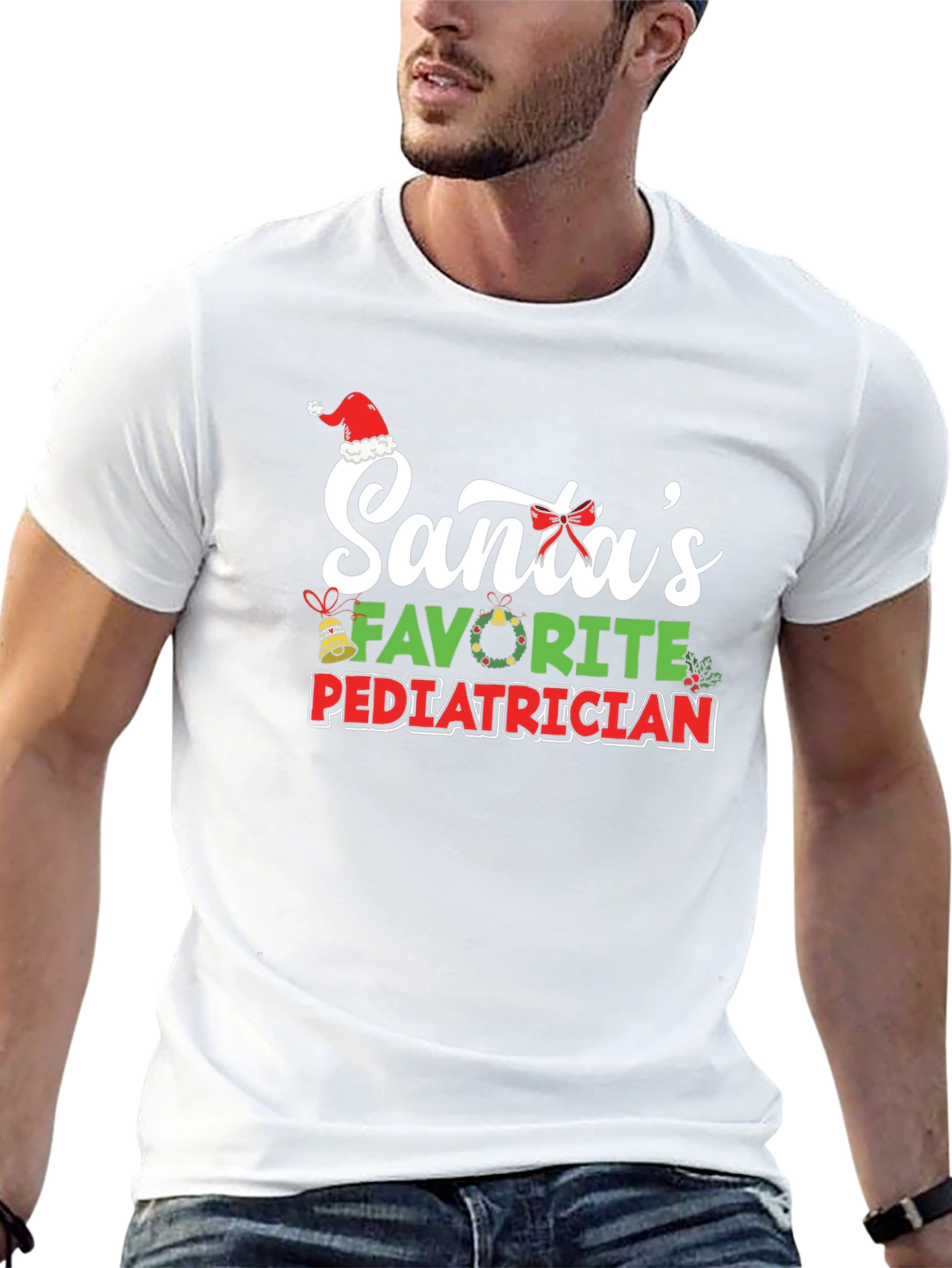 Santas Favorite Pediatrician Christmas T-Shirt