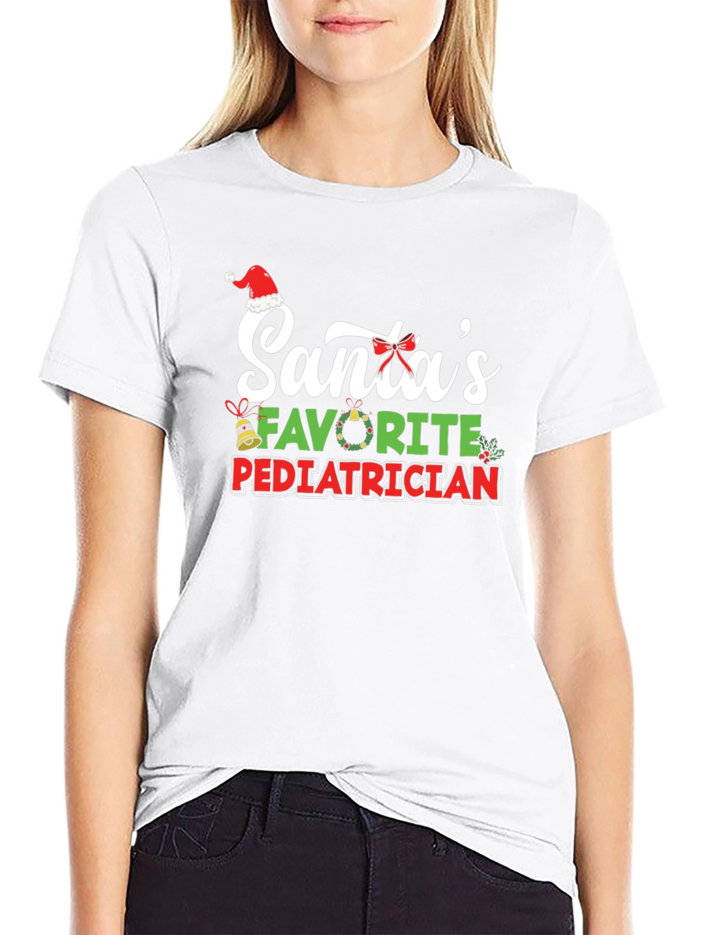 Santas Favorite Pediatrician Christmas T-Shirt