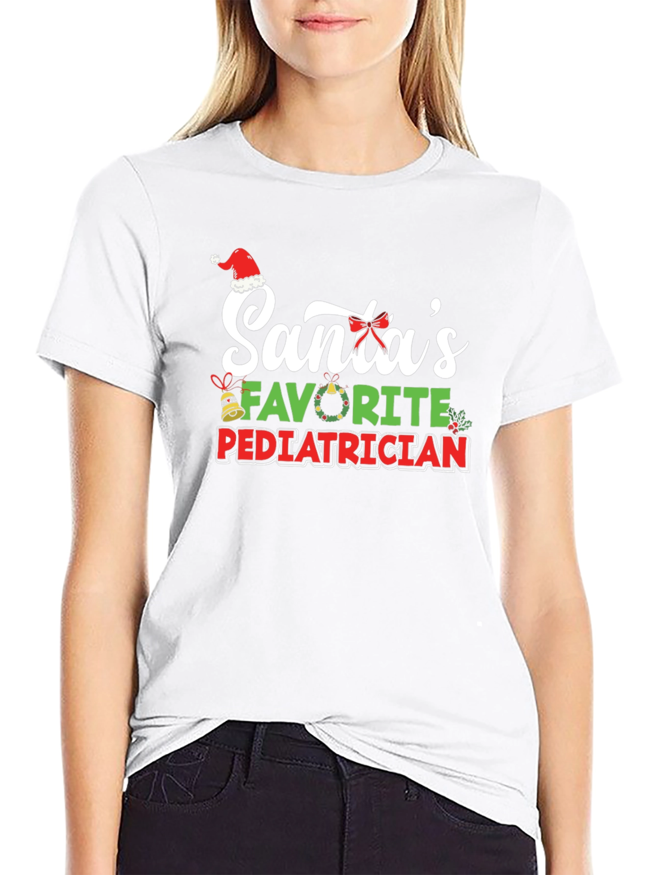Santas Favorite Pediatrician Christmas T-Shirt