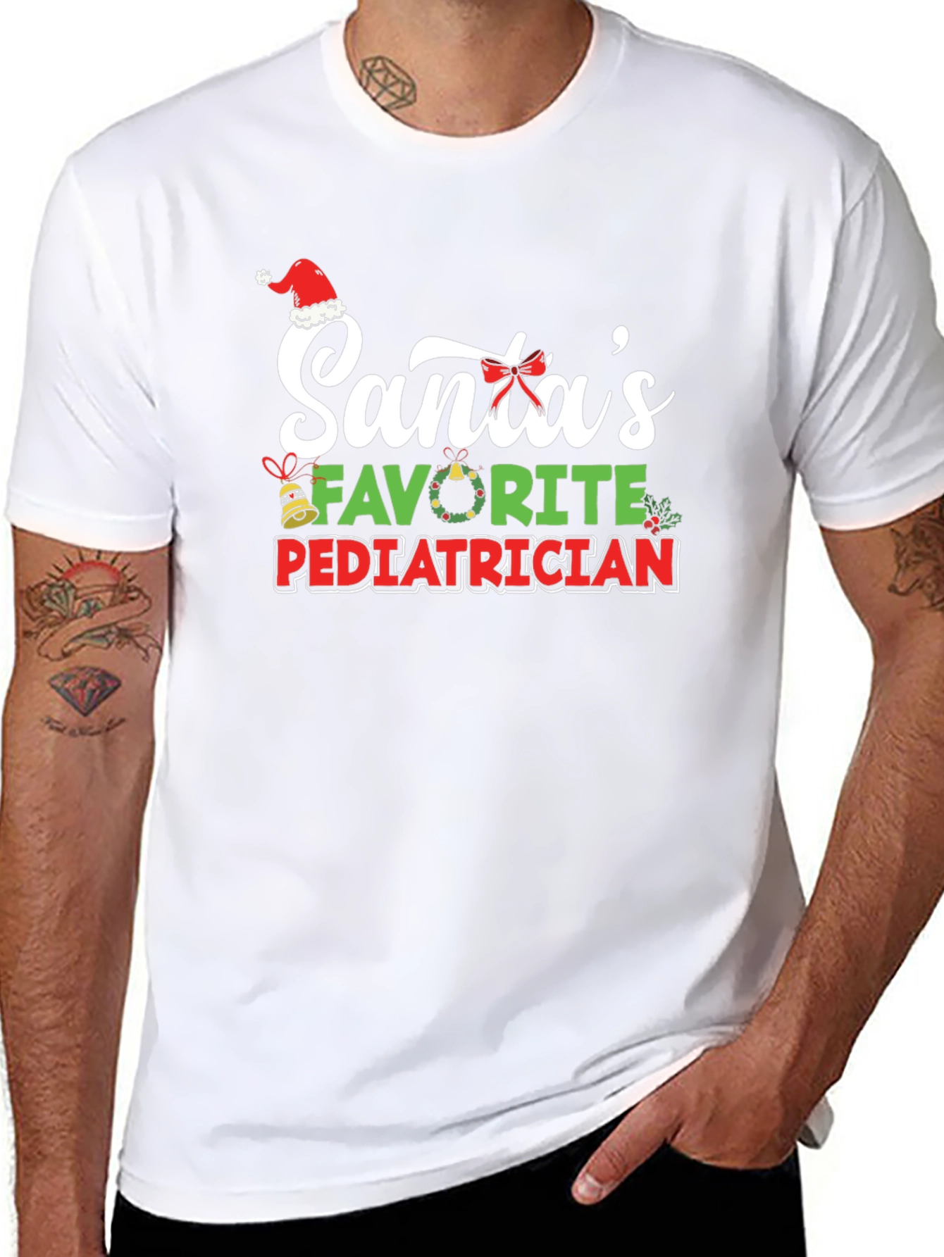 Santas Favorite Pediatrician Christmas T-Shirt