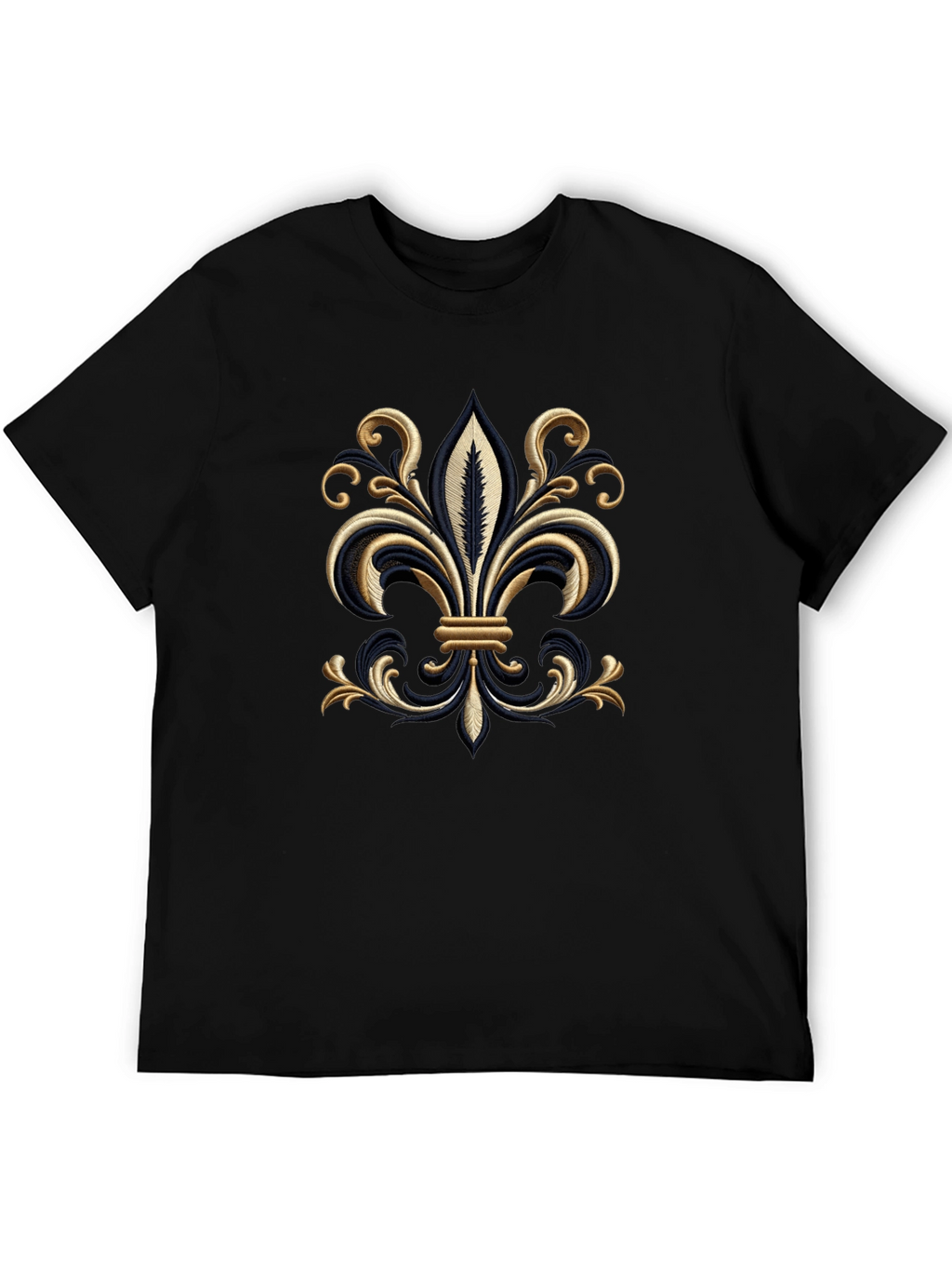 Embroidered Fleur-de-Lis T-Shirt