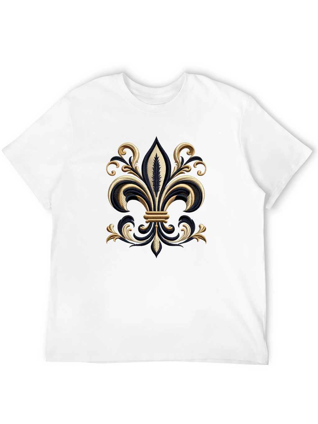 Embroidered Fleur-de-Lis T-Shirt