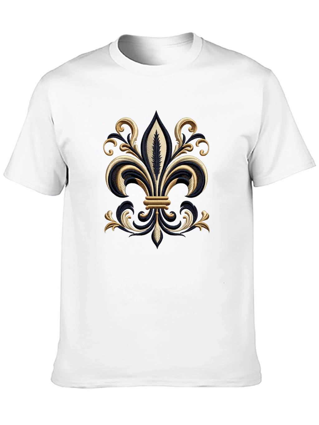 Embroidered Fleur-de-Lis T-Shirt