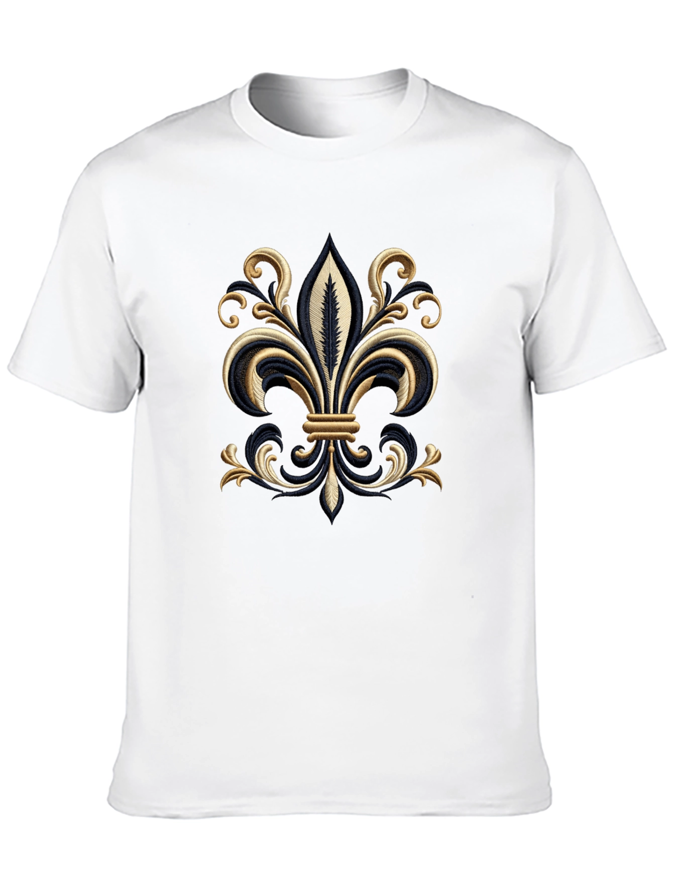 Embroidered Fleur-de-Lis T-Shirt