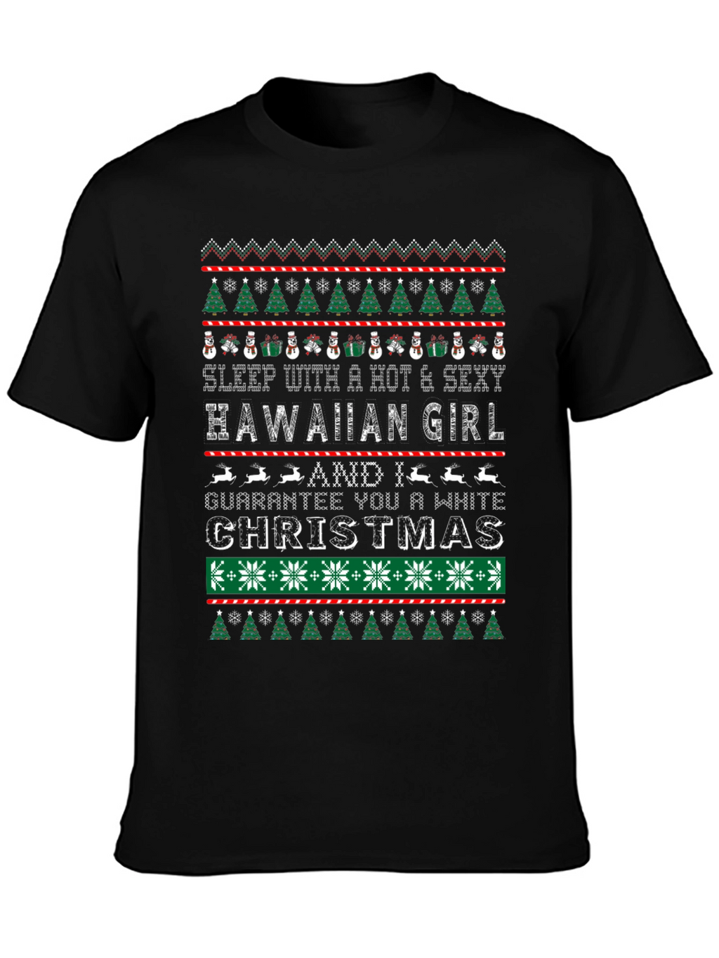 Hawaiian Girl Christmas Graphic Tee