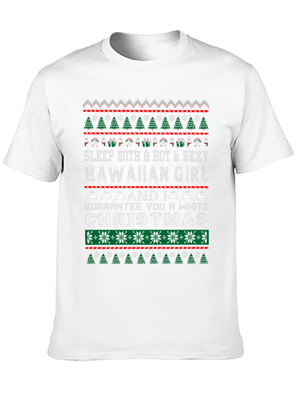 Hawaiian Girl Christmas Graphic Tee