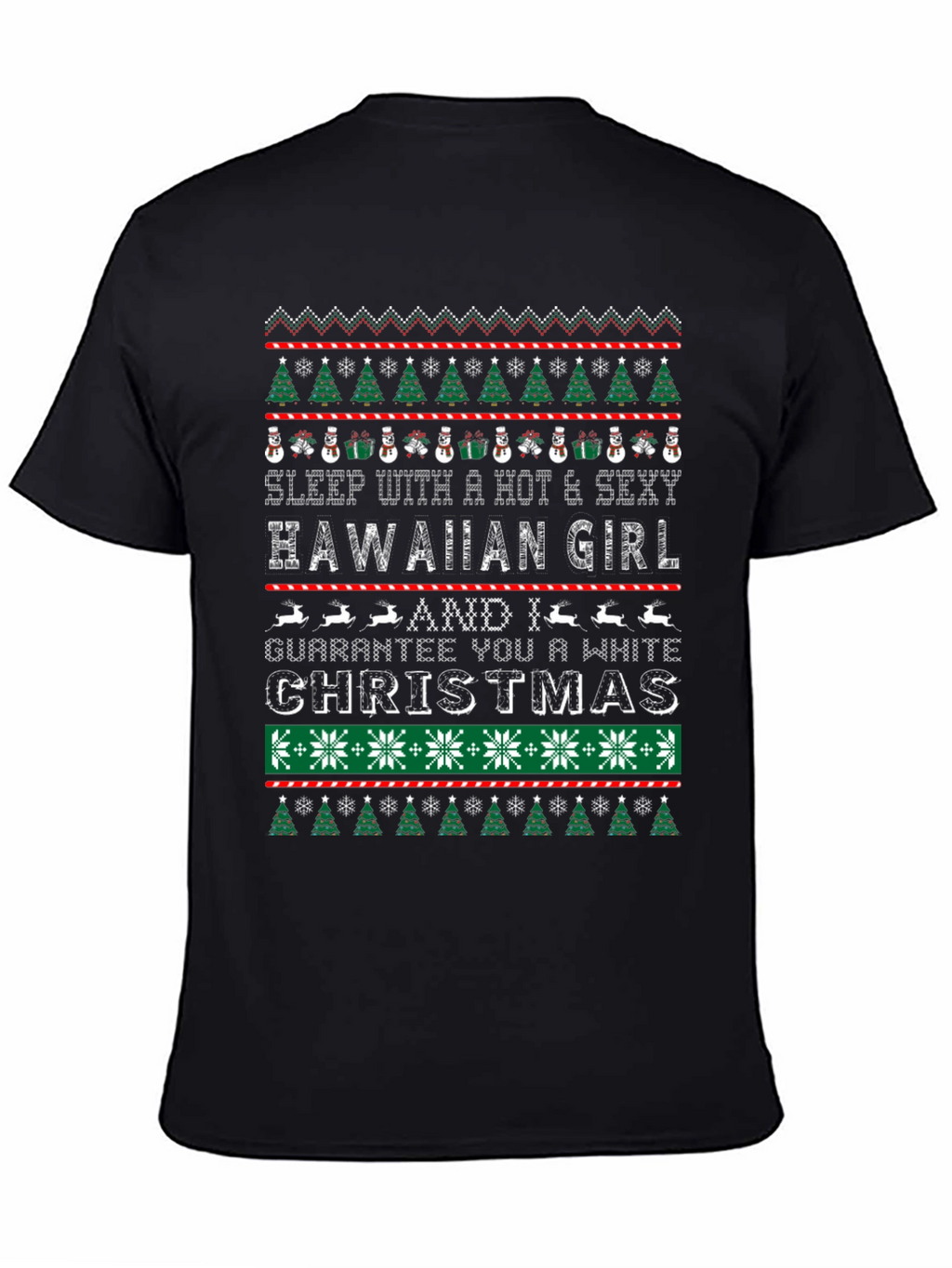 Hawaiian Girl Christmas Graphic Tee
