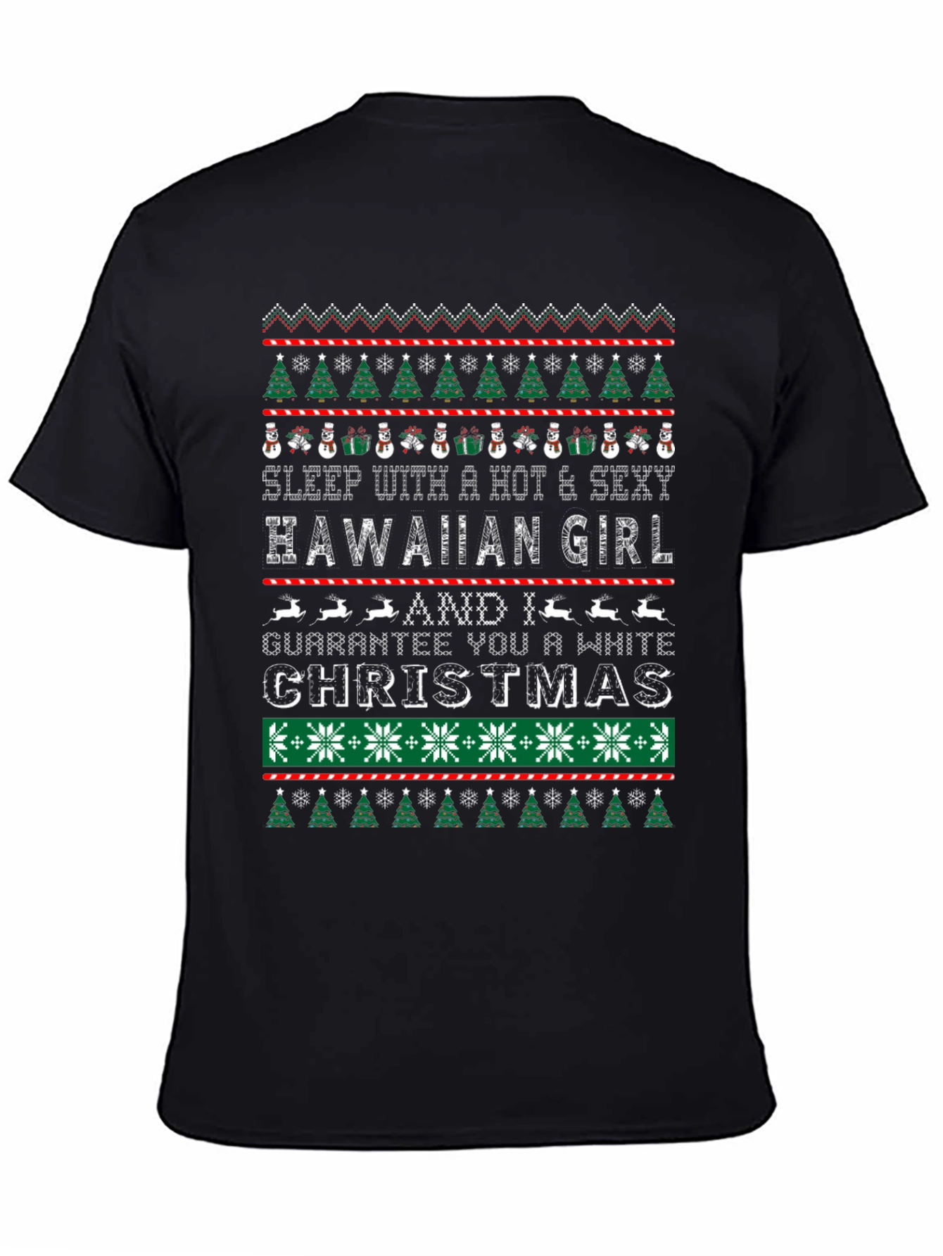 Hawaiian Girl Christmas Graphic Tee