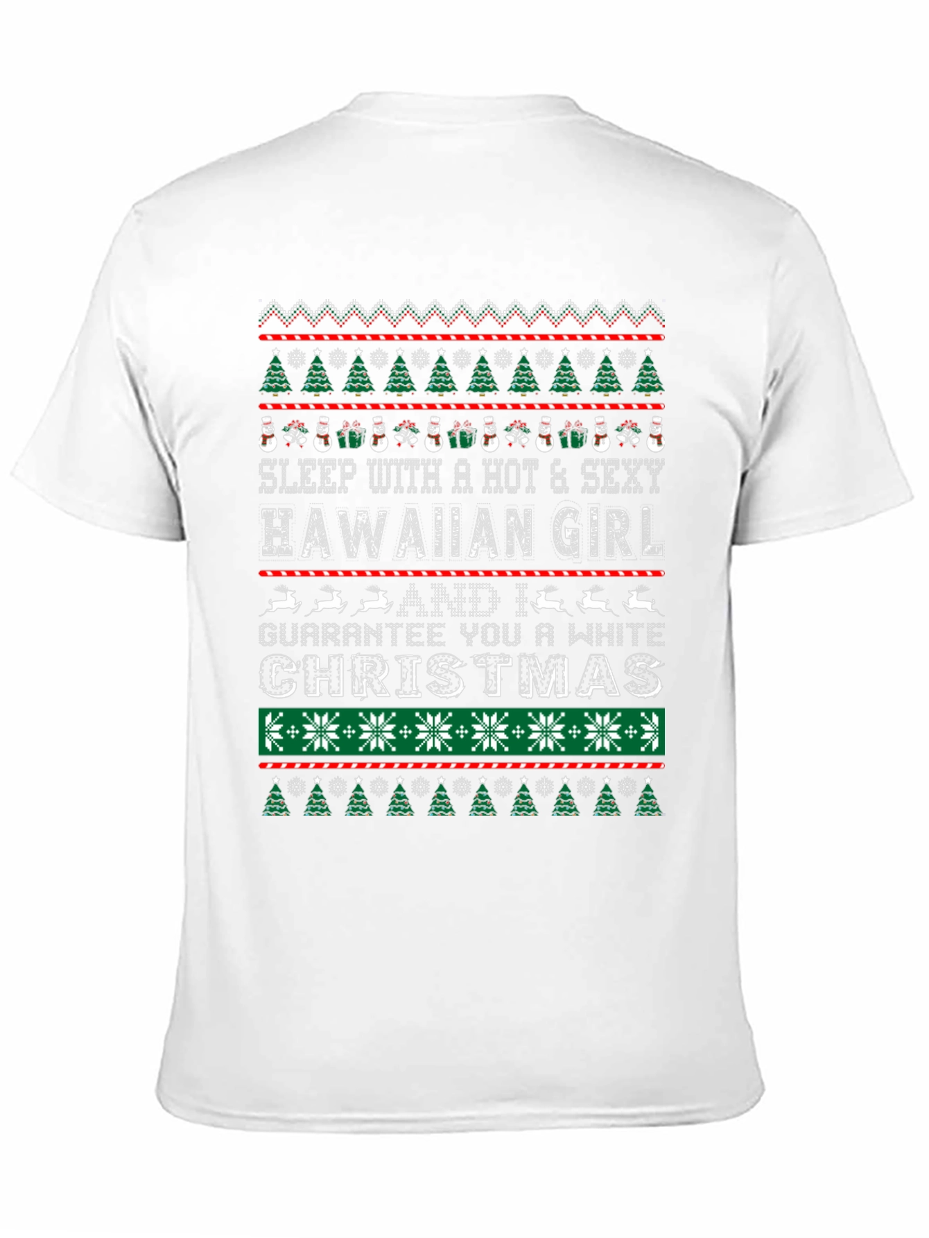 Hawaiian Girl Christmas Graphic Tee