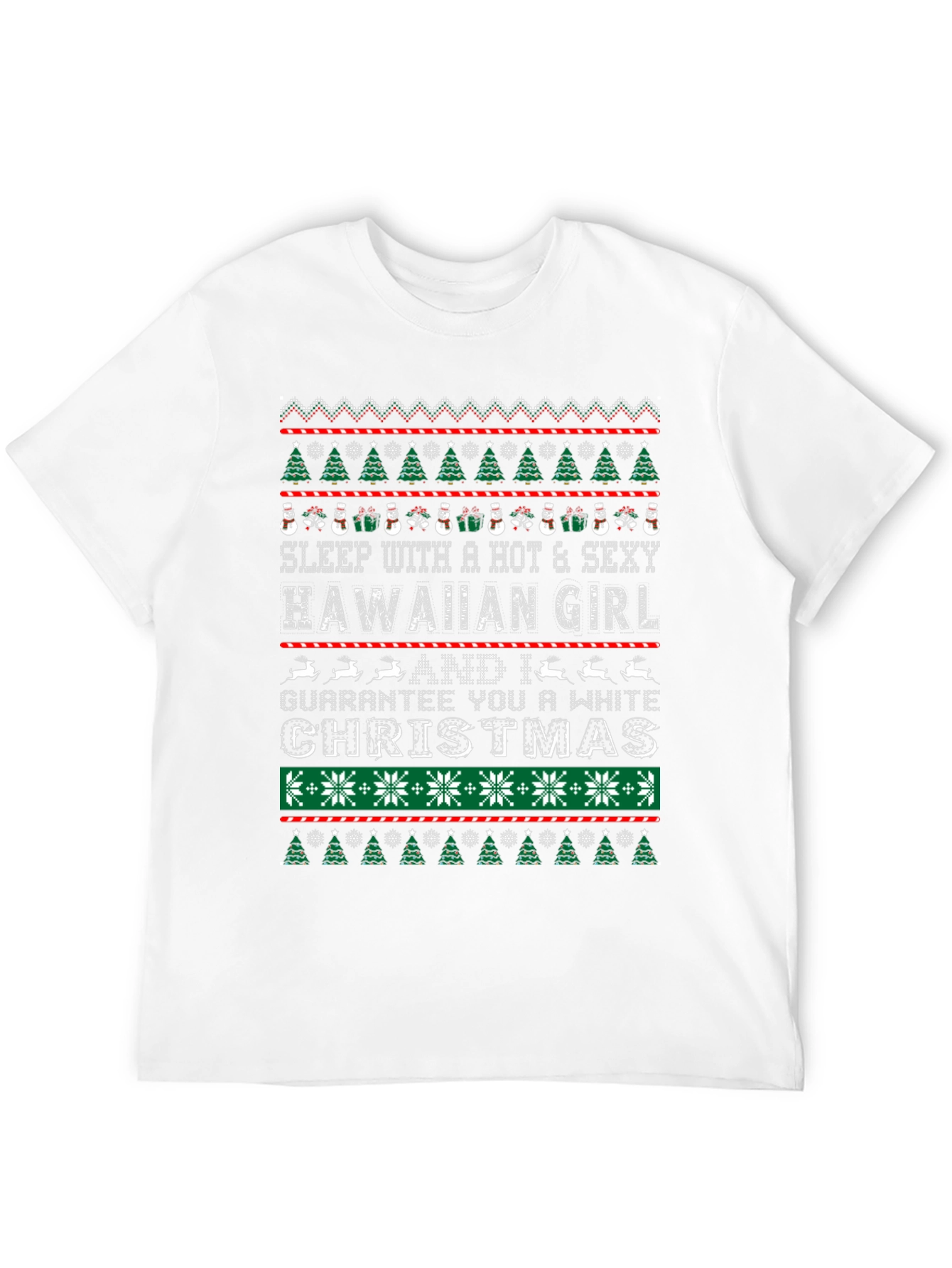 Hawaiian Girl Christmas Graphic Tee