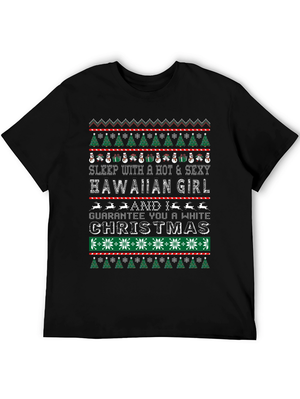 Hawaiian Girl Christmas Graphic Tee