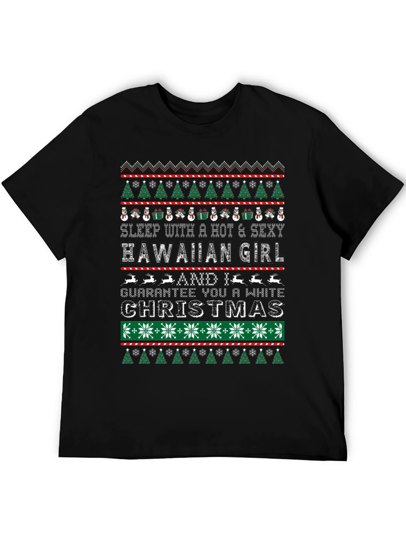 Hawaiian Girl Christmas Graphic Tee