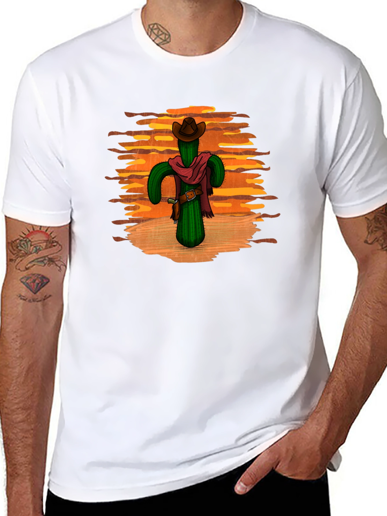 Cactus Cowboy Black T-Shirt