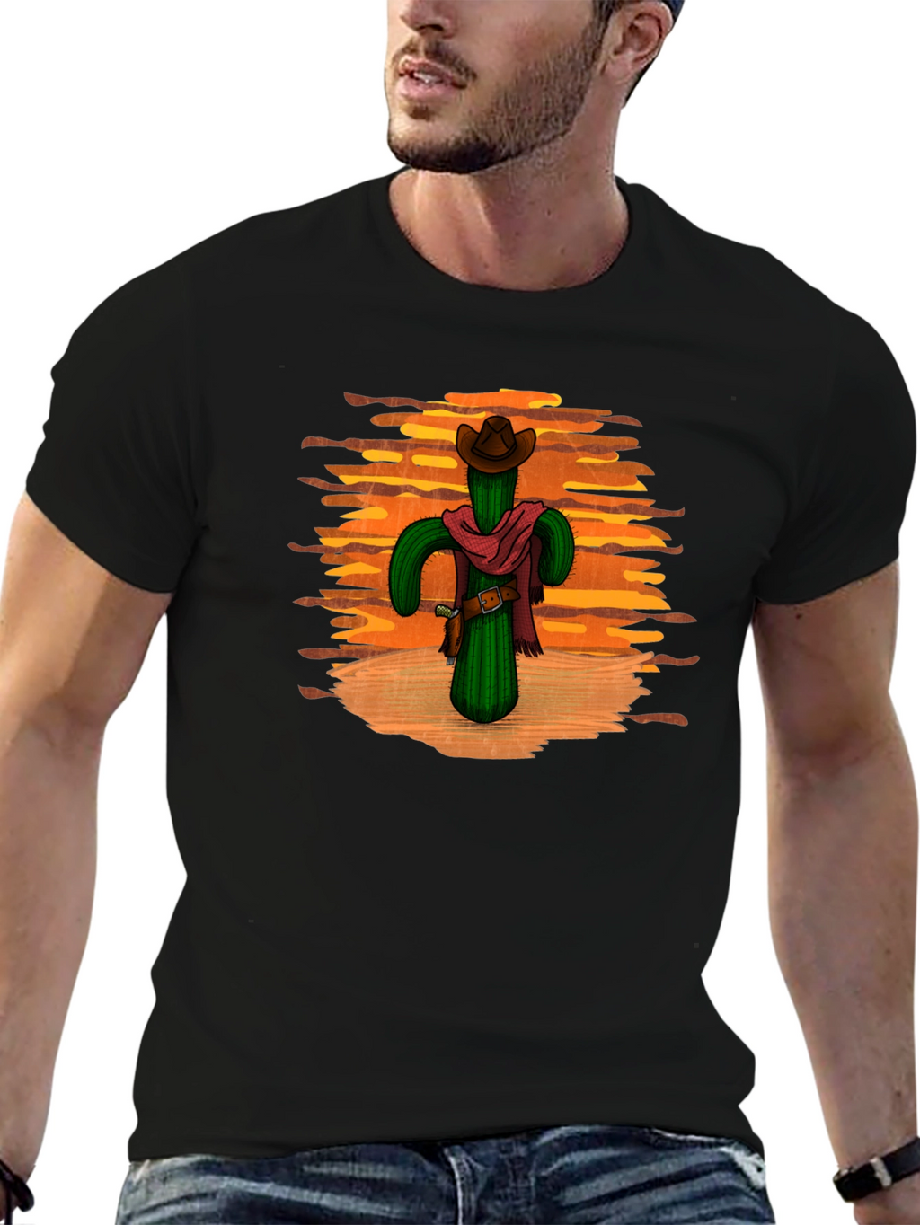 Cactus Cowboy Black T-Shirt