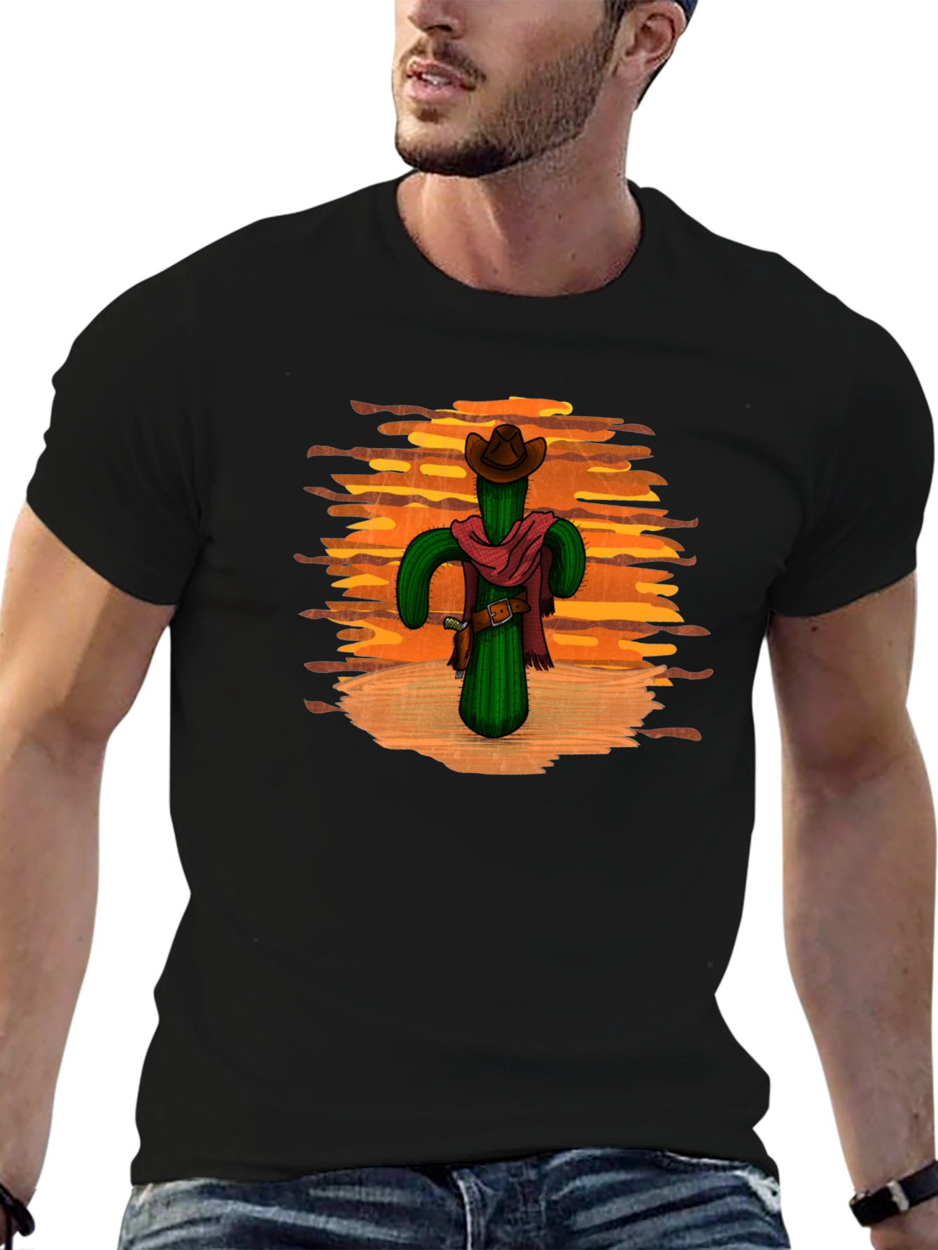 Cactus Cowboy Black T-Shirt