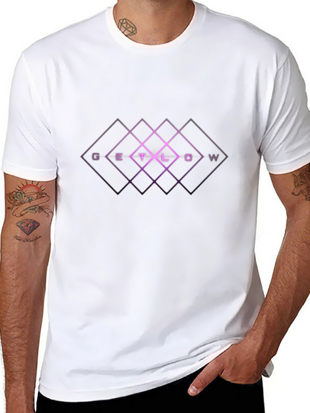 Get Low Graphic T-Shirt - Black Crew Neck
