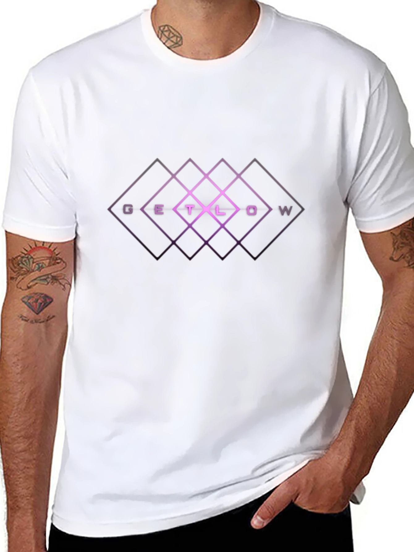 Get Low Graphic T-Shirt - Black Crew Neck
