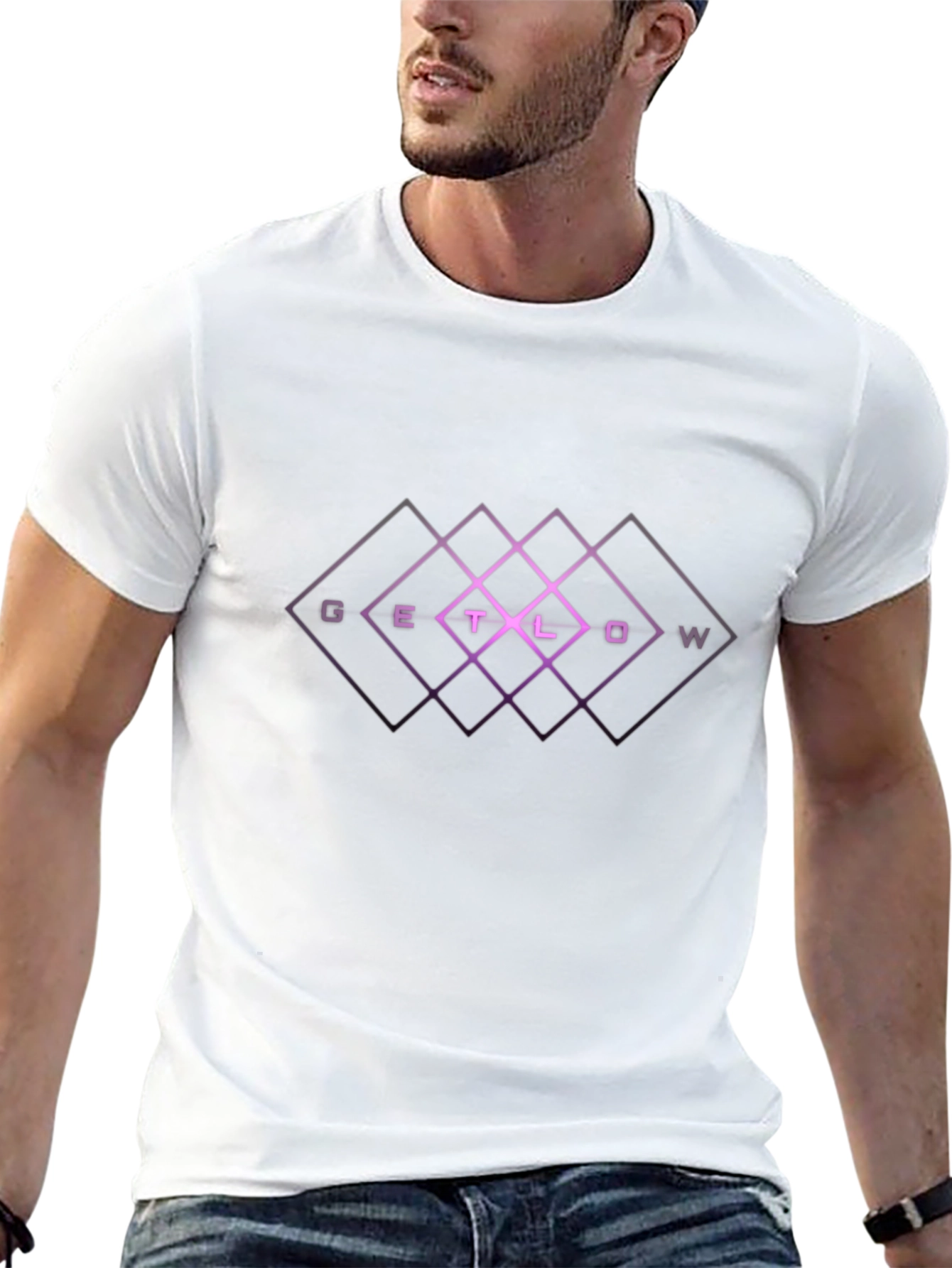 Get Low Graphic T-Shirt - Black Crew Neck