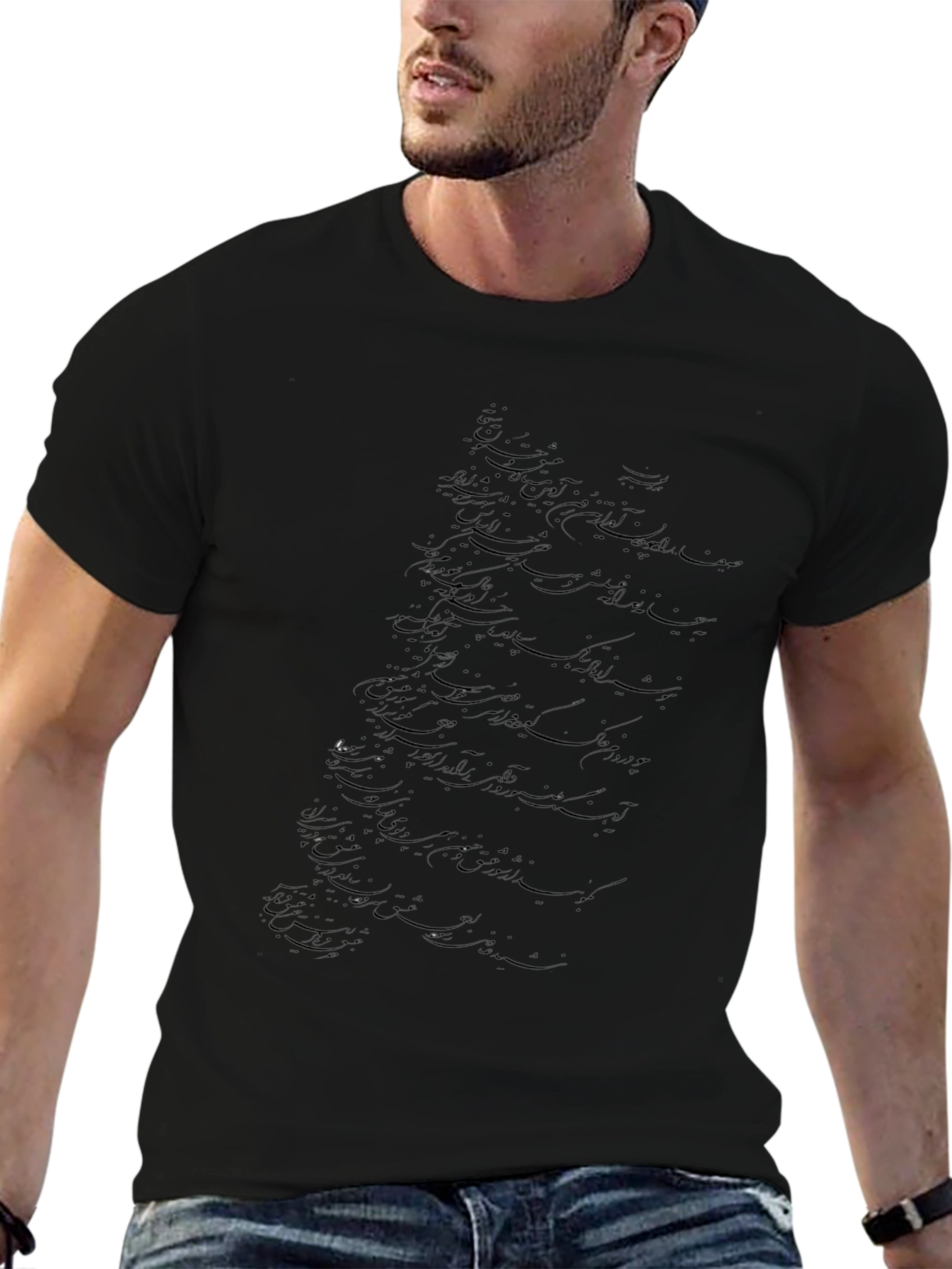 Mens Black Graphic Tee