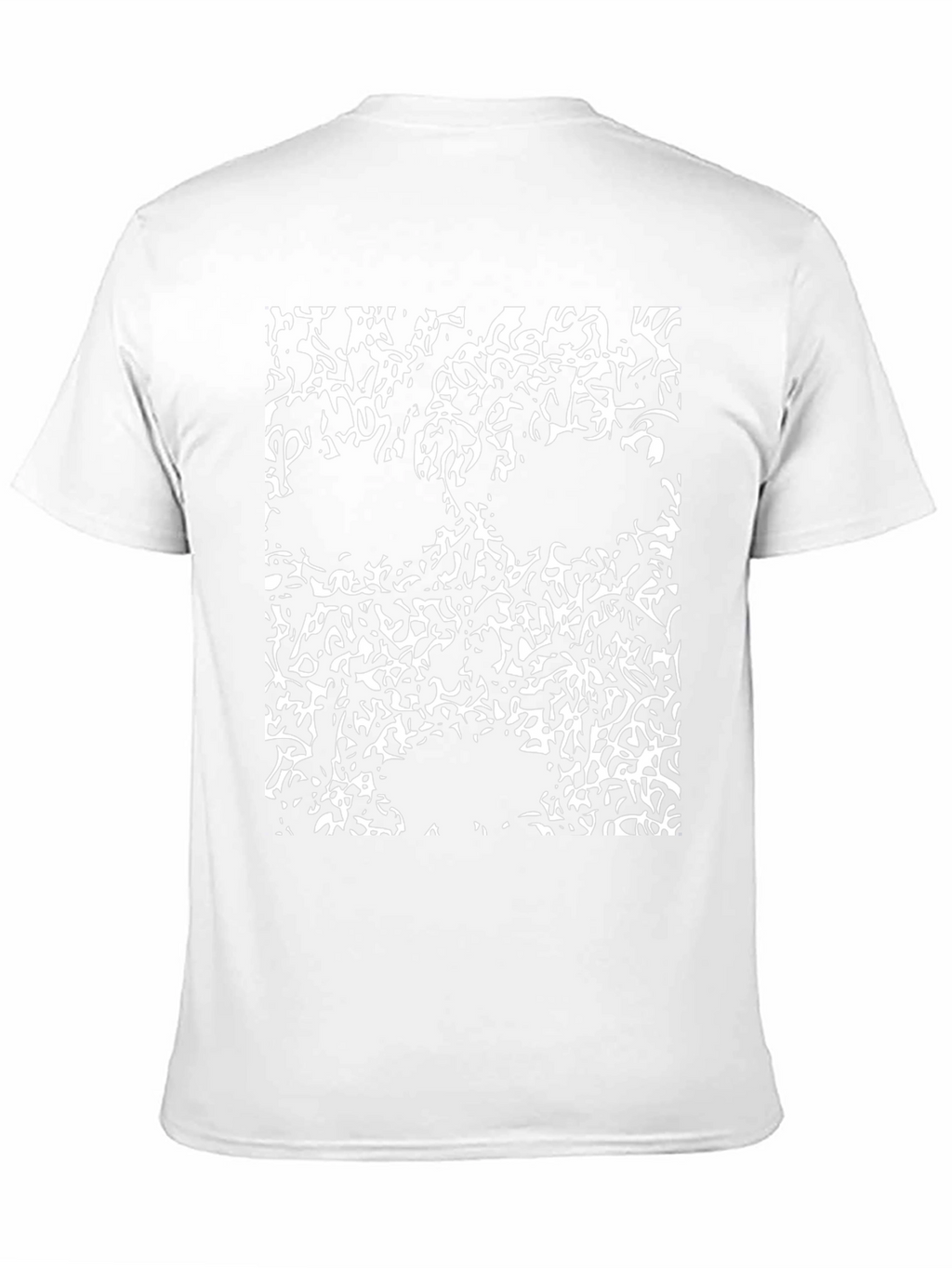 Abstract Skull Graphic Tee - Black Cotton T-Shirt
