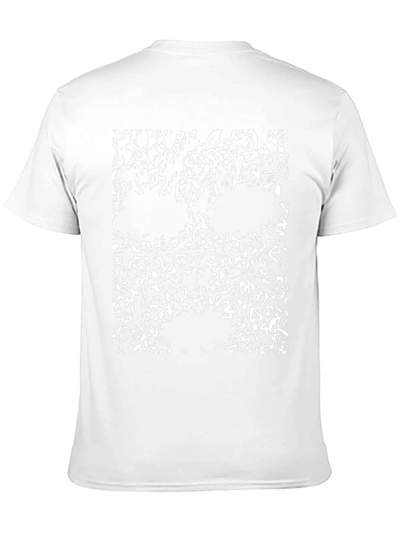 Abstract Skull Graphic Tee - Black Cotton T-Shirt