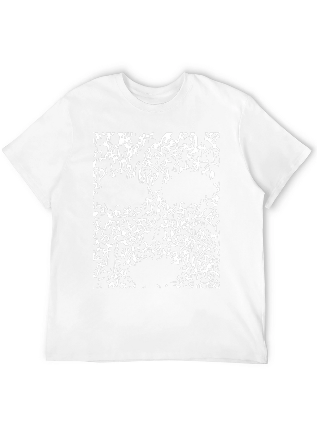 Abstract Skull Graphic Tee - Black Cotton T-Shirt