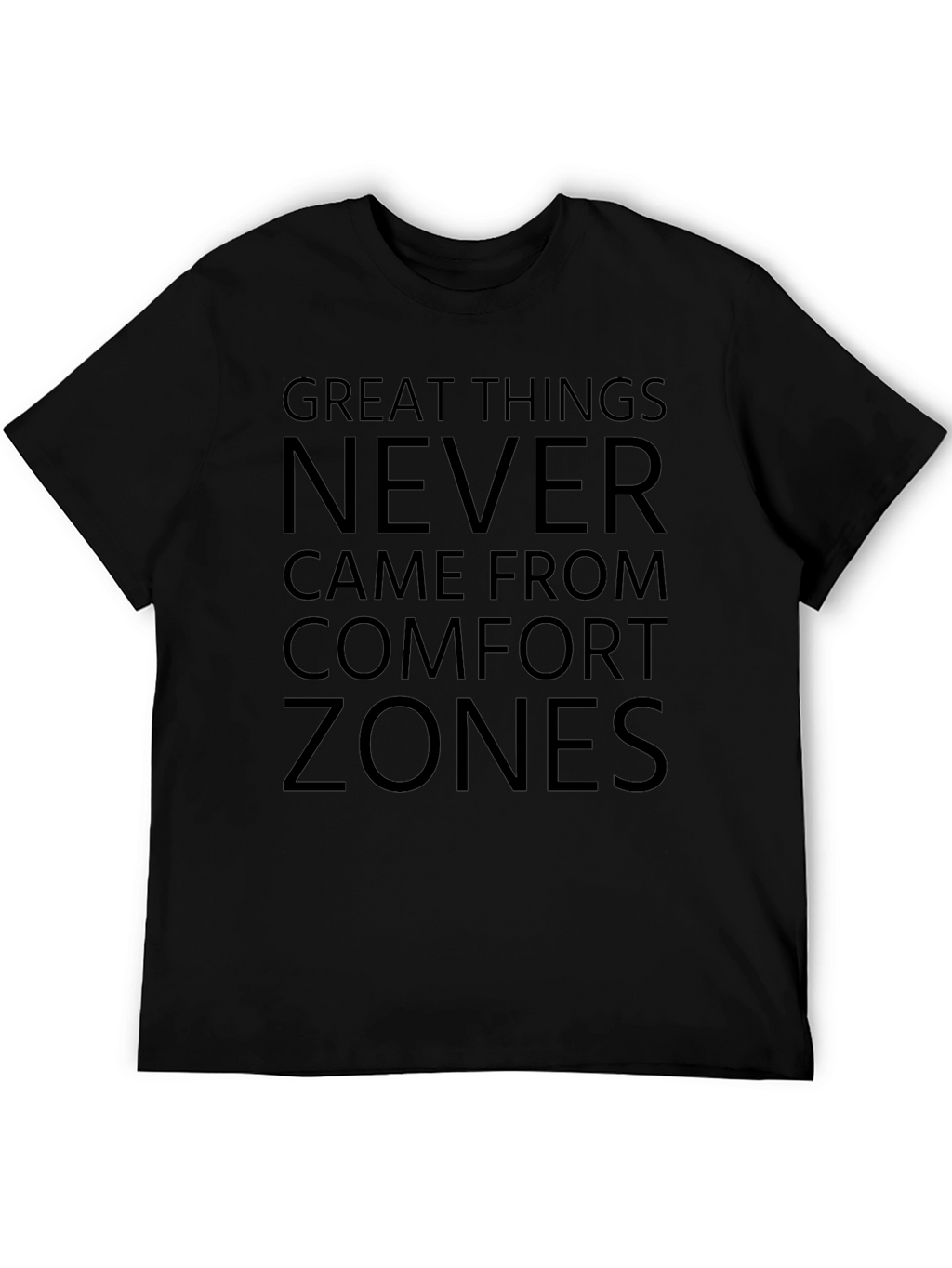 Motivational T-Shirt - Comfort Zone - Black