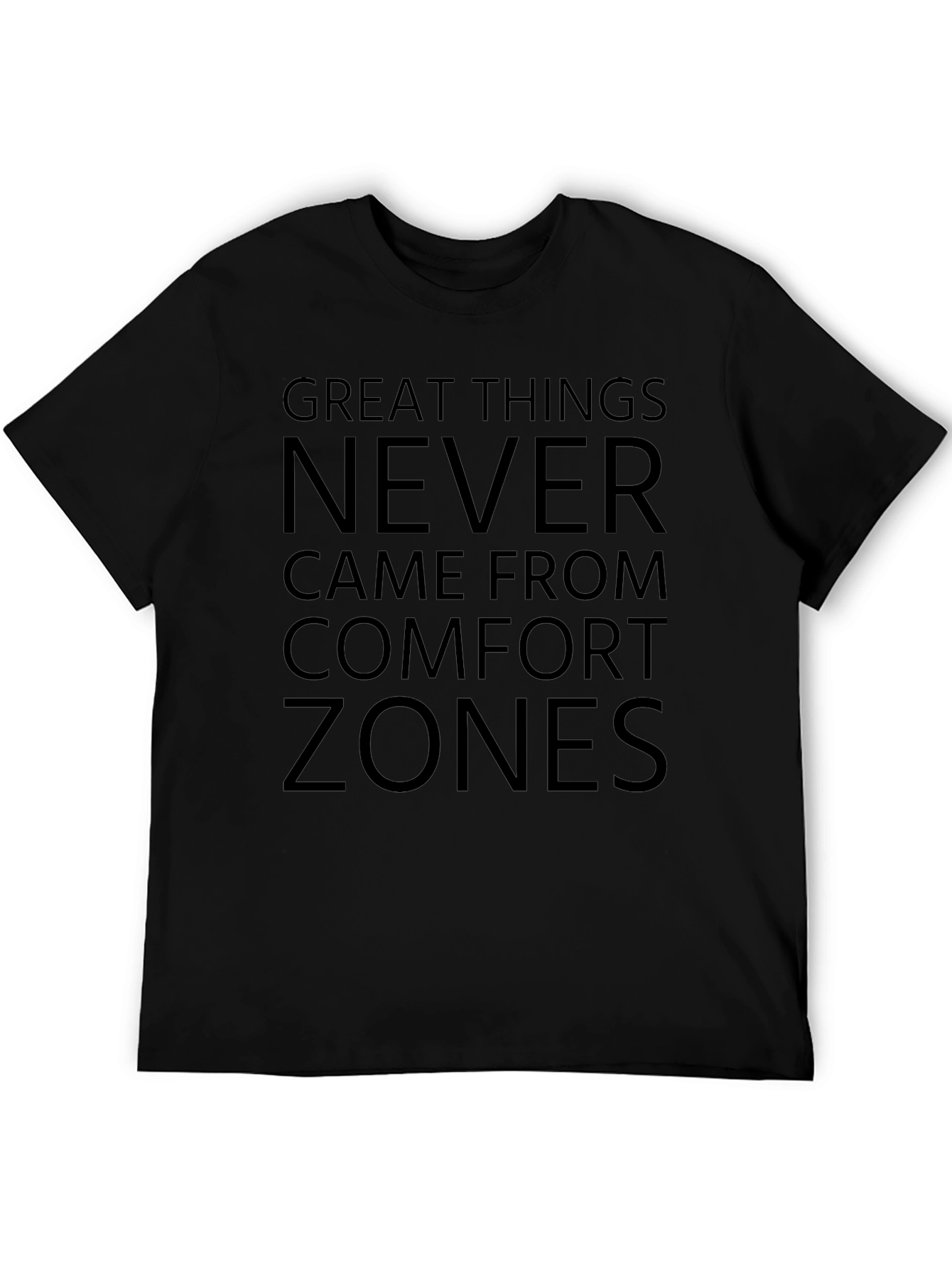 Motivational T-Shirt - Comfort Zone - Black