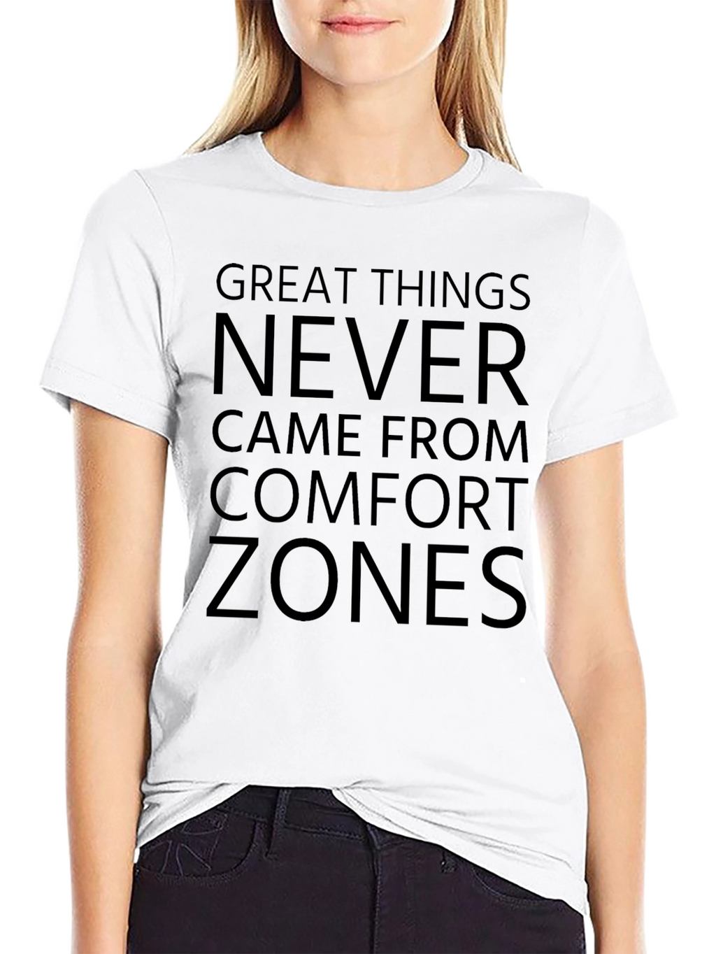 Motivational T-Shirt - Comfort Zone - Black