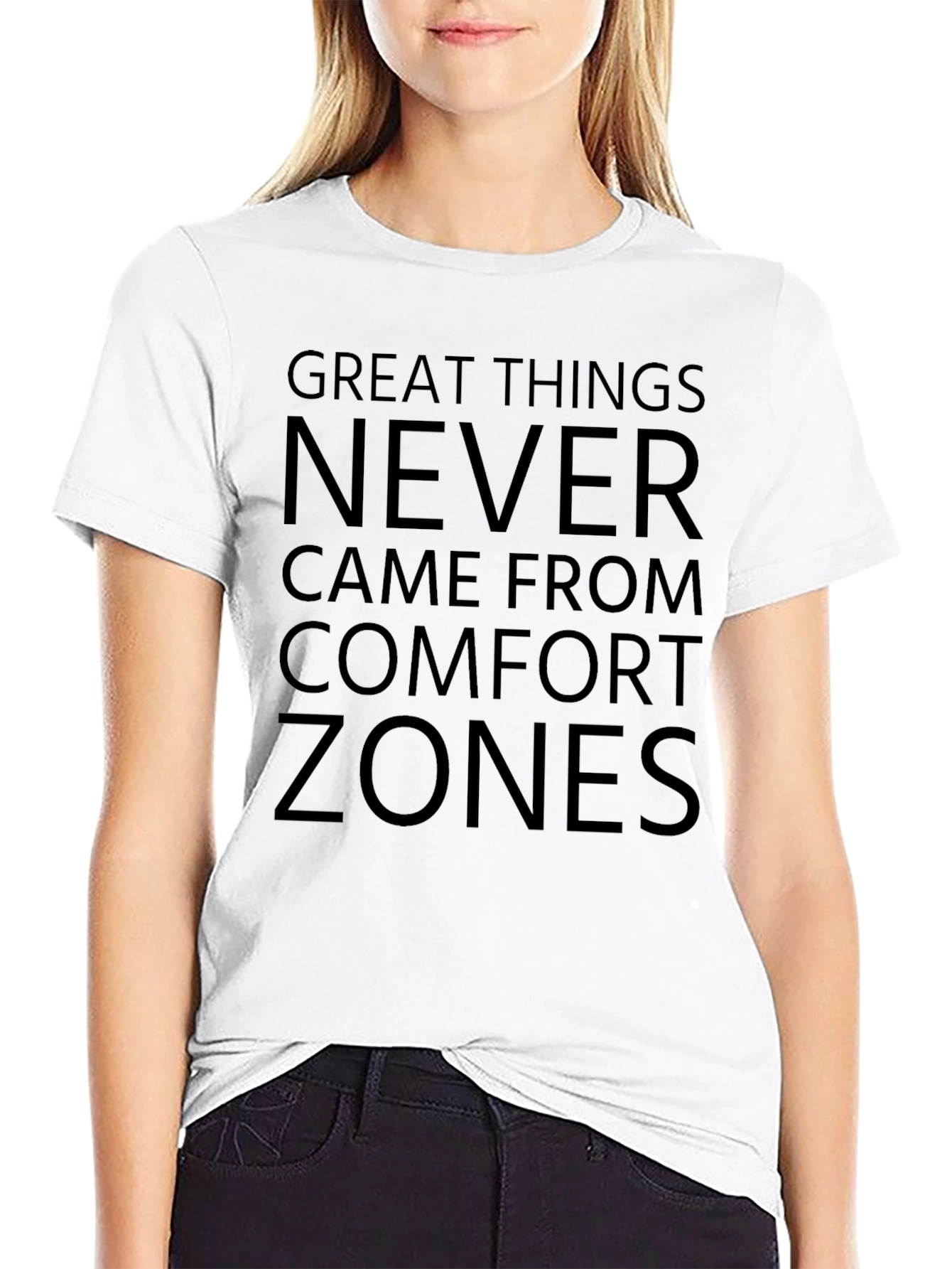 Motivational T-Shirt - Comfort Zone - Black