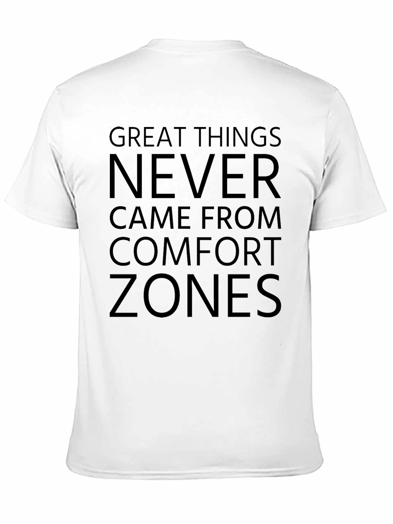 Motivational T-Shirt - Comfort Zone - Black
